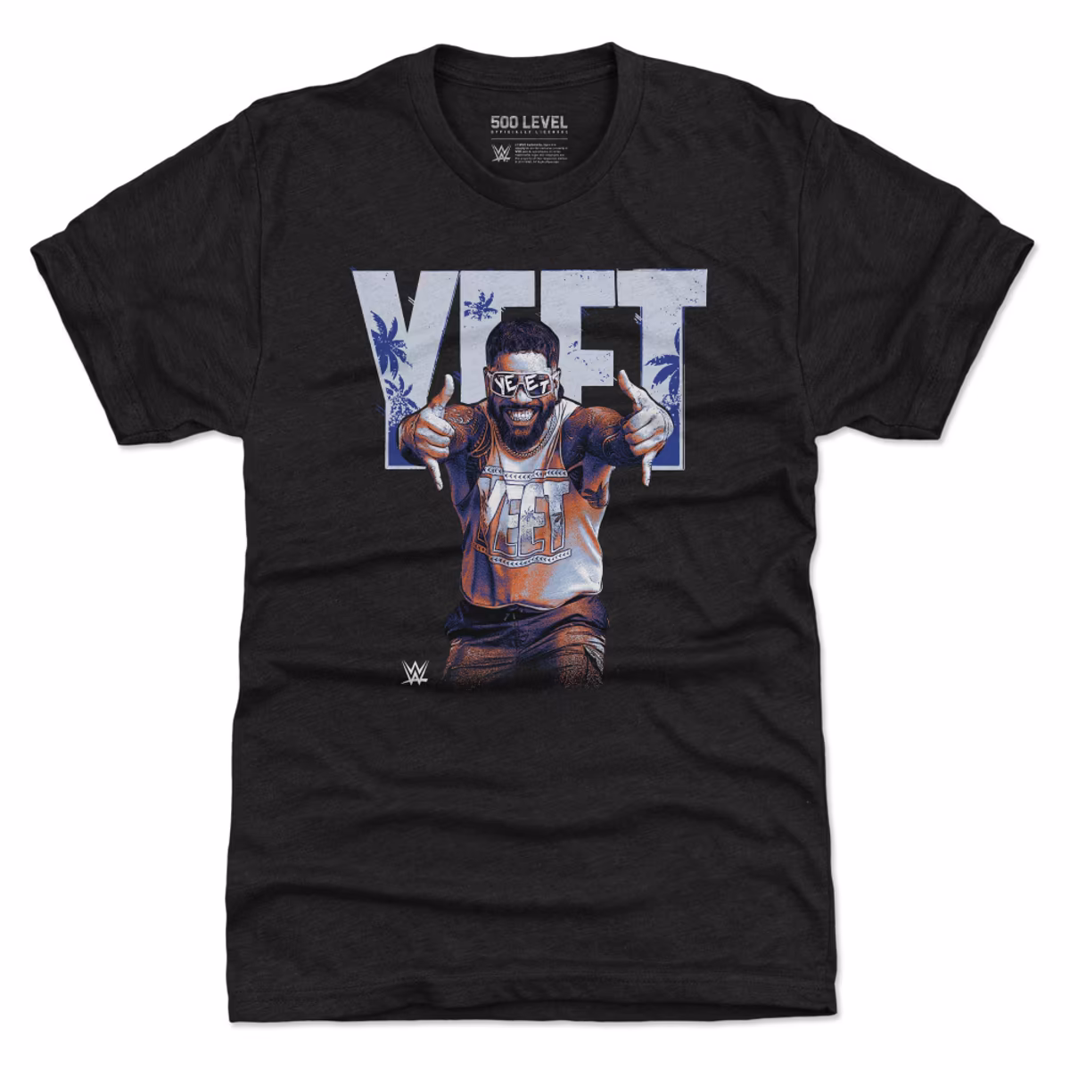 Men's 500 Level Black Jey Uso Yeet Pose Tri-Blend T-Shirt