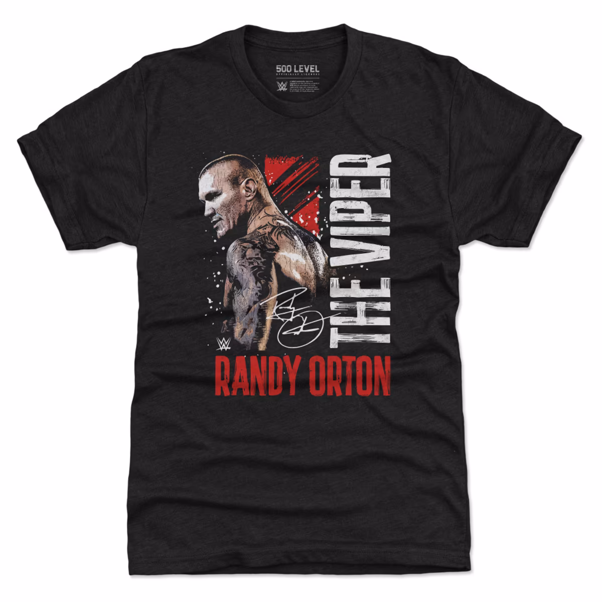 Men's 500 Level Heather Black Randy Orton Gritty Tri-Blend T-Shirt 7 Men's 500 Level Heather Black Randy Orton Gritty Tri-Blend T-Shirt