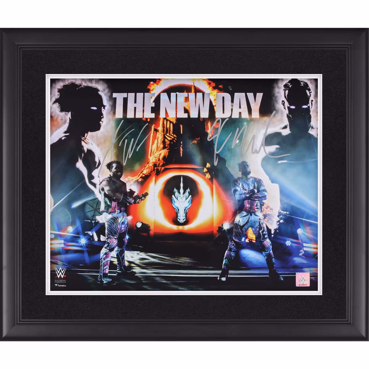 Kofi Kingston and Xavier Woods The New Day WWE Autographed Framed 16" x 20" Entrance Titantron Photograph 1 Kofi Kingston and Xavier Woods The New Day WWE Autographed Framed 16" x 20" Entrance Titantron Photograph