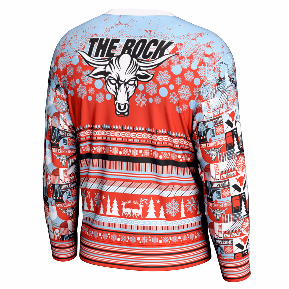 Men's ProSphere Red The Rock Holiday Sweater 4 Men's ProSphere Red The Rock Holiday Sweater