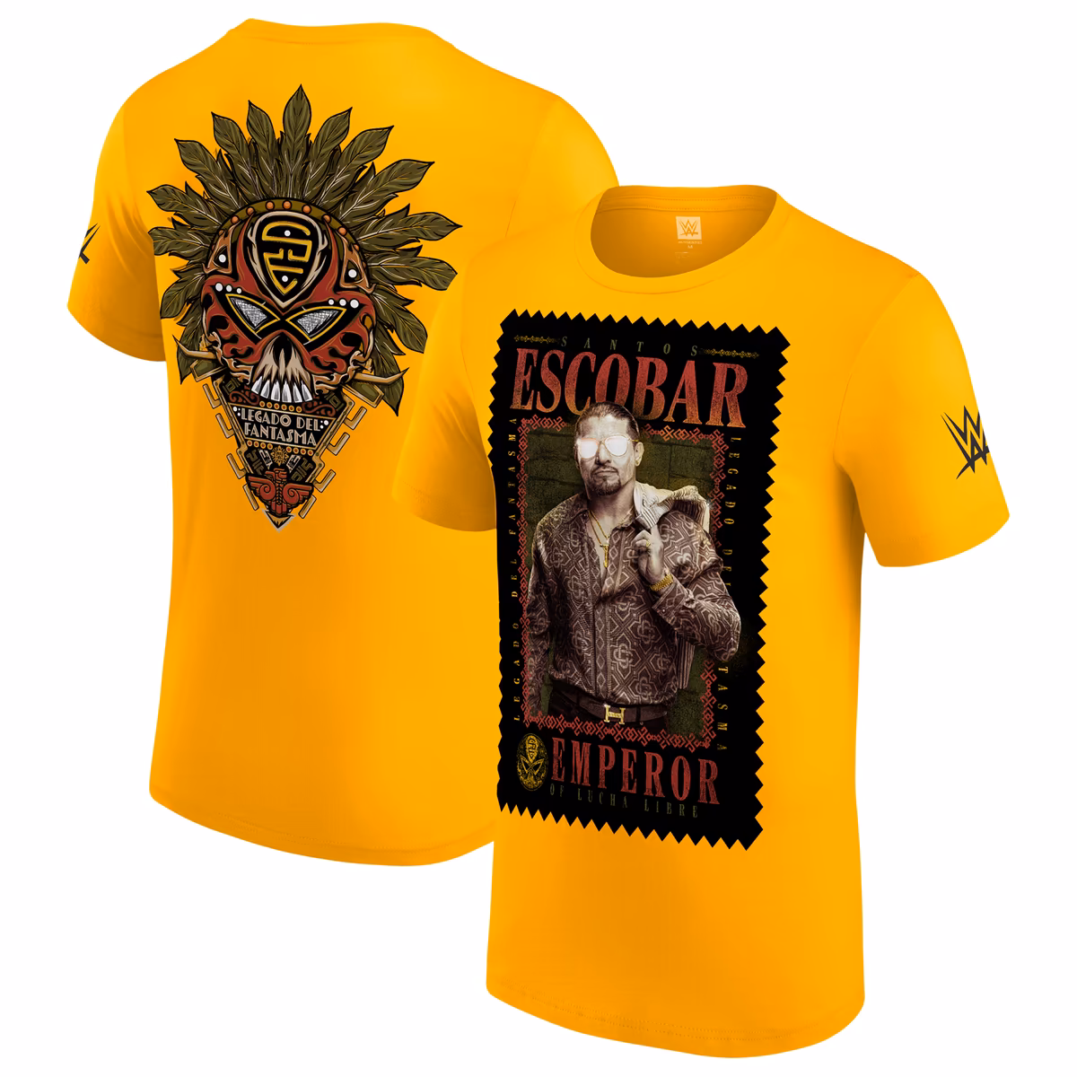 Men's Yellow Santos Escobar Emperor T-Shirt 1 Men's Yellow Santos Escobar Emperor T-Shirt