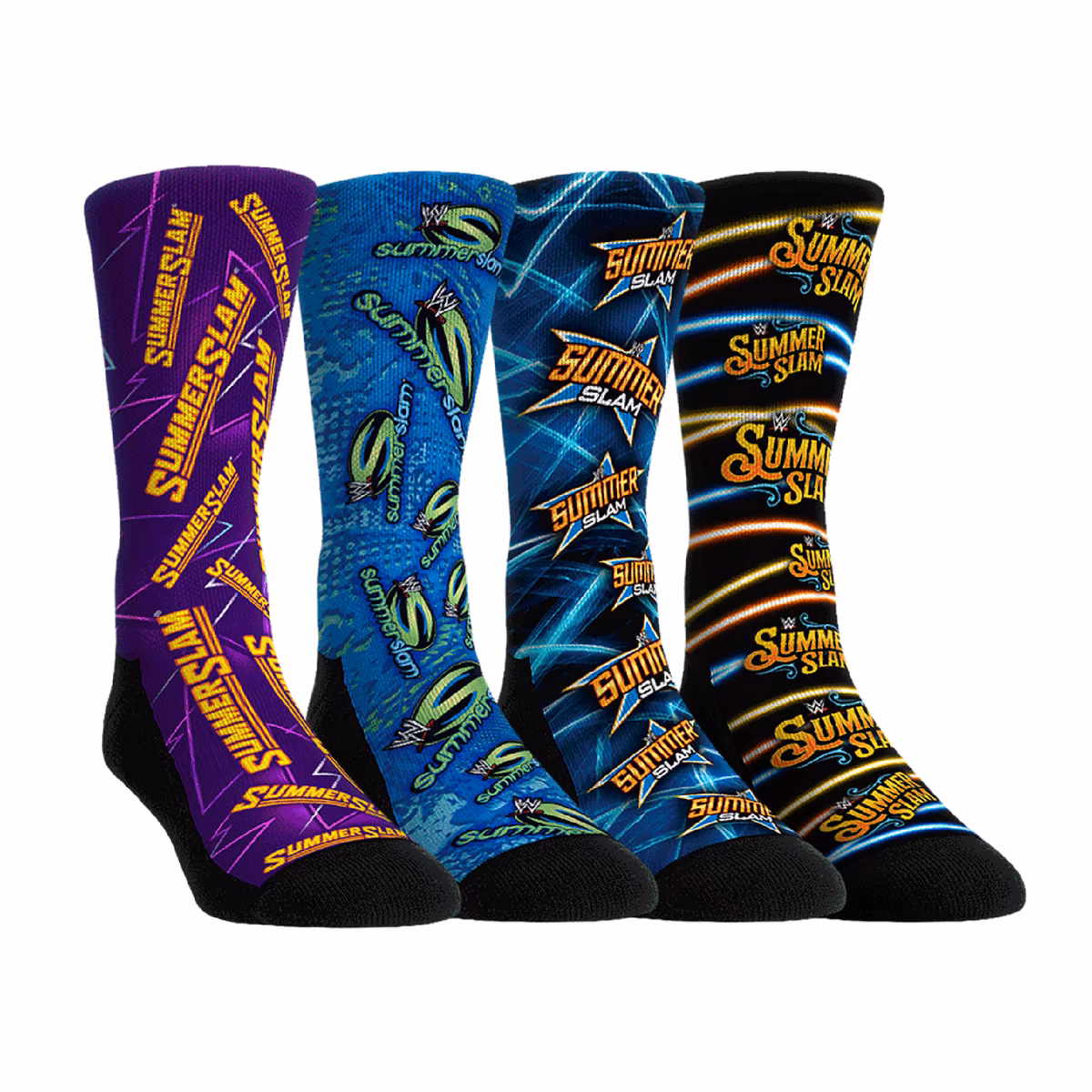 Unisex Rock Em SummerSlam 2024 4-Pack Crew Socks 12 Unisex Rock Em SummerSlam 2024 4-Pack Crew Socks