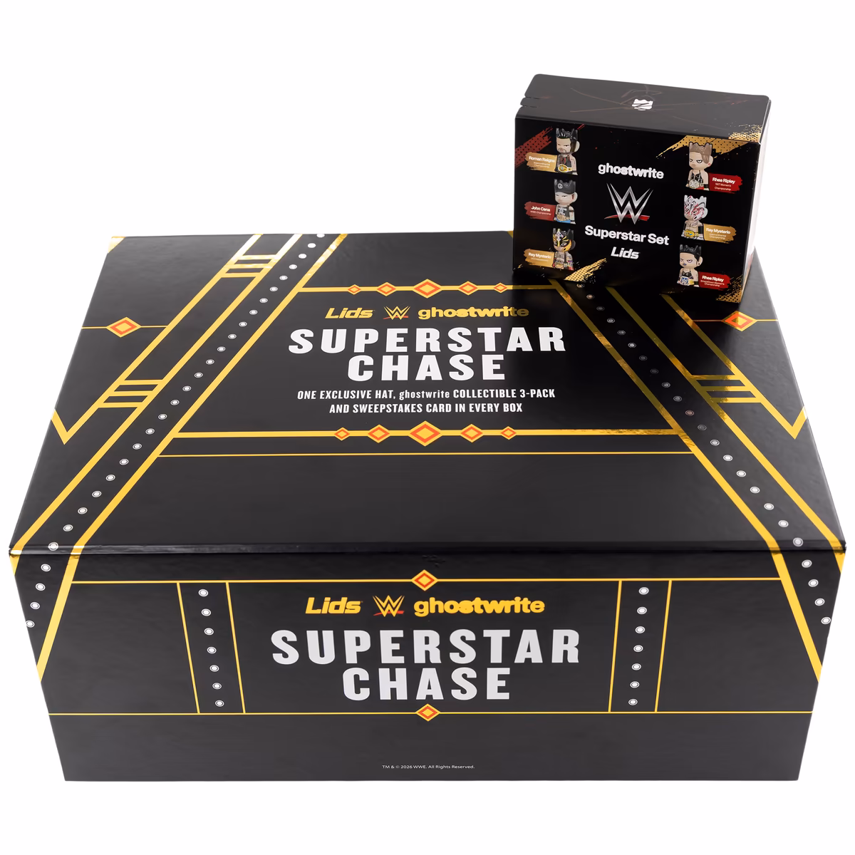 WWE x Lids x ghostwrite Superstar Chase Mystery Box 6 WWE x Lids x ghostwrite Superstar Chase Mystery Box
