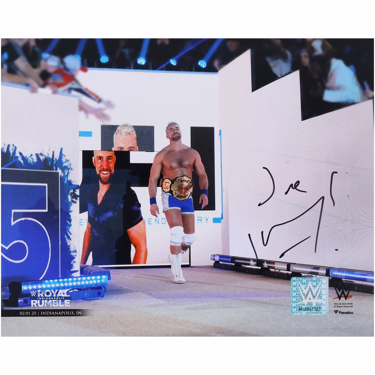 Joe Hendry WWE Autographed 8" x 10" 2025 Royal Rumble Debut Photograph 1 Joe Hendry WWE Autographed 8" x 10" 2025 Royal Rumble Debut Photograph