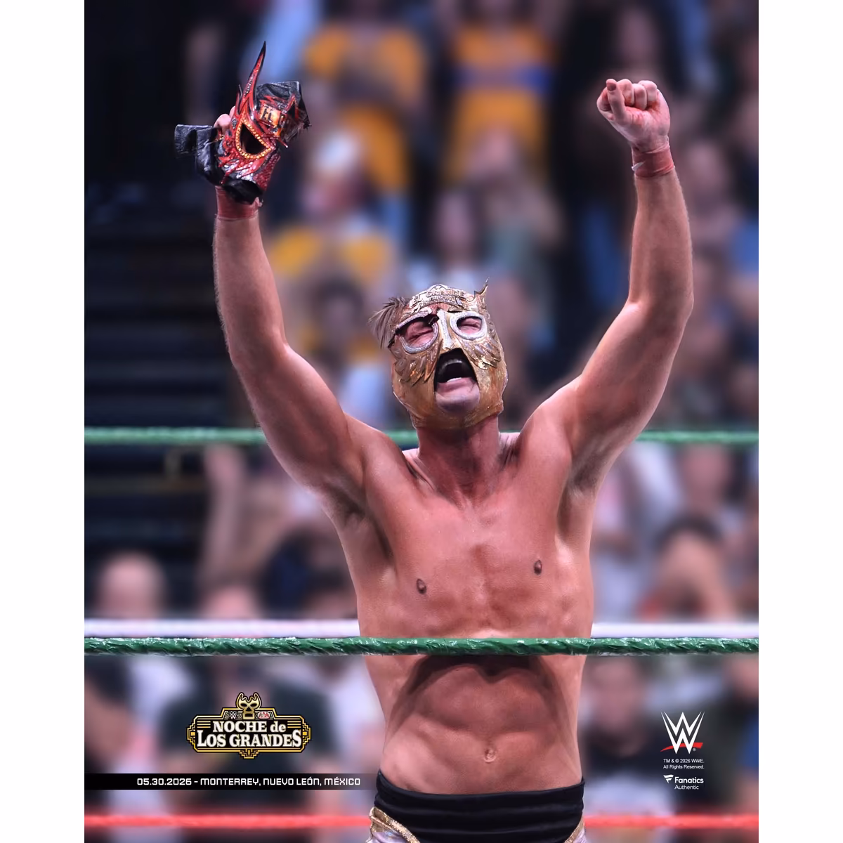 El Grande Americano WWE Unsigned Holding "Original El Grande Americano" Mask Photograph 8 El Grande Americano WWE Unsigned Holding "Original El Grande Americano" Mask Photograph
