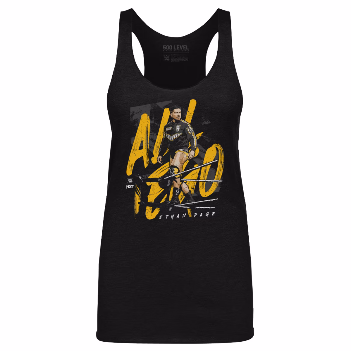 Women's 500 Level  Heather Black Ethan Page All Ego Tri-Blend Tank Top