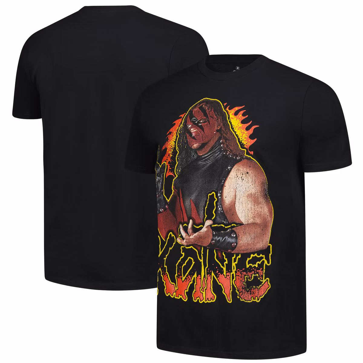 Men's Ripple Junction Black Kane Vintage Fire Text T-Shirt