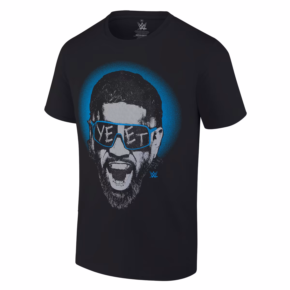 Men's Ripple Junction Black Jey Uso Portrait T-Shirt 2 Men's Ripple Junction Black Jey Uso Portrait T-Shirt