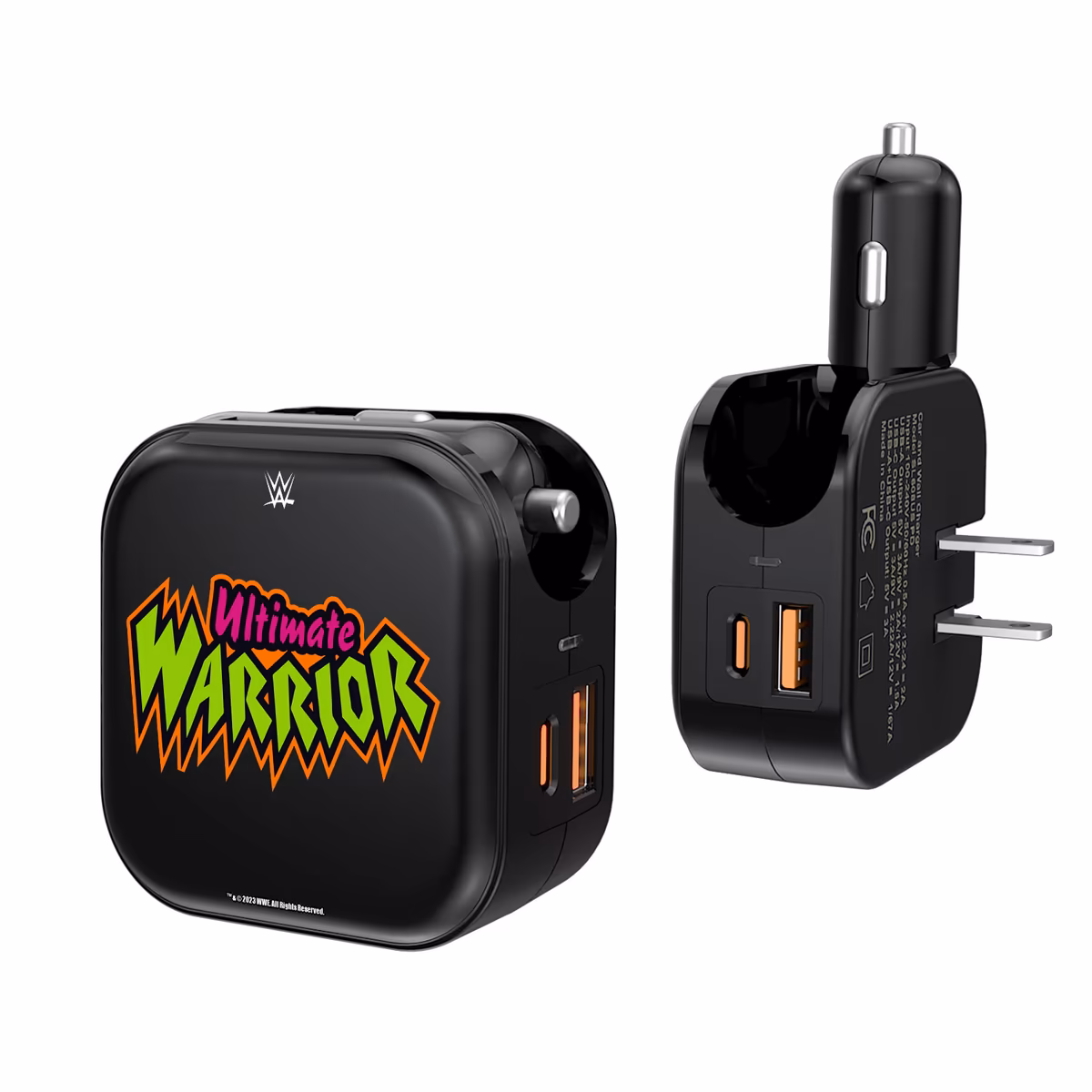 Keyscaper Black The Ultimate Warrior 2-in-1 USB A & C Charger