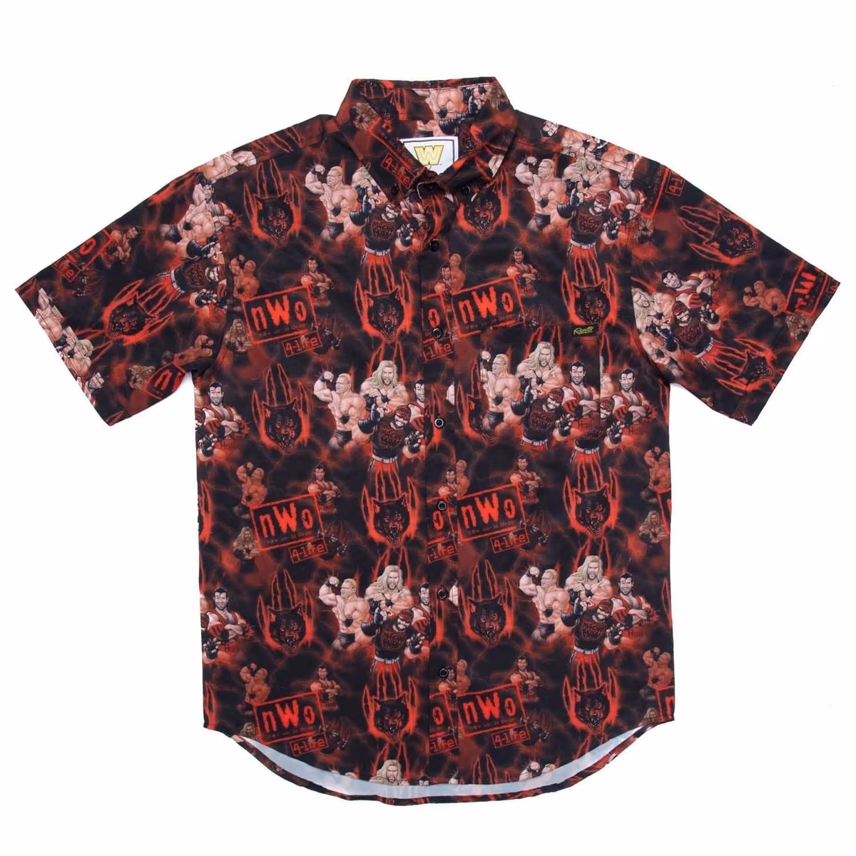 Men's Black/Red nWo Wolfpac Button-Down Shirt 2 Men's Black/Red nWo Wolfpac Button-Down Shirt
