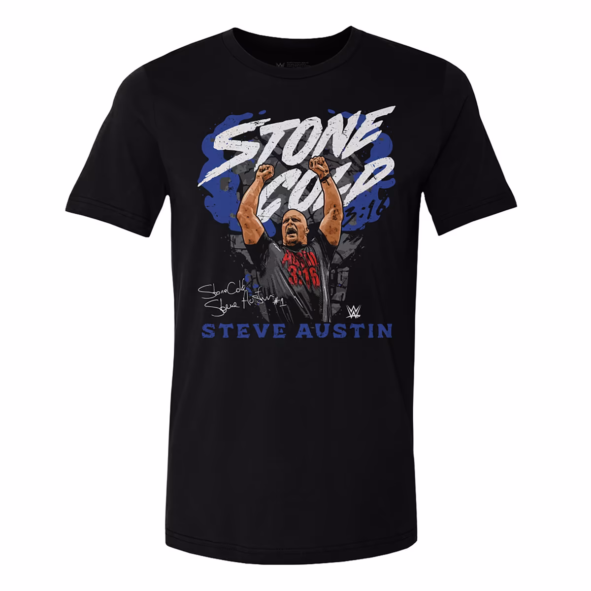 Men's 500 Level Black "Stone Cold" Steve Austin Pose T-Shirt