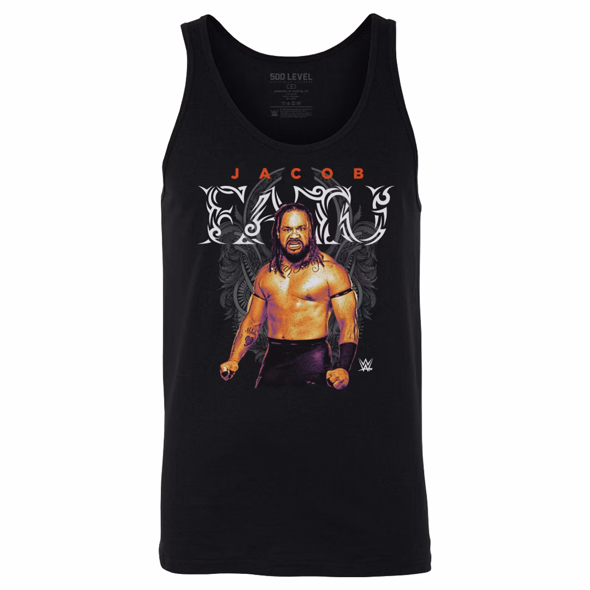 Men's 500 Level Black Jacob Fatu Tribal Tank Top