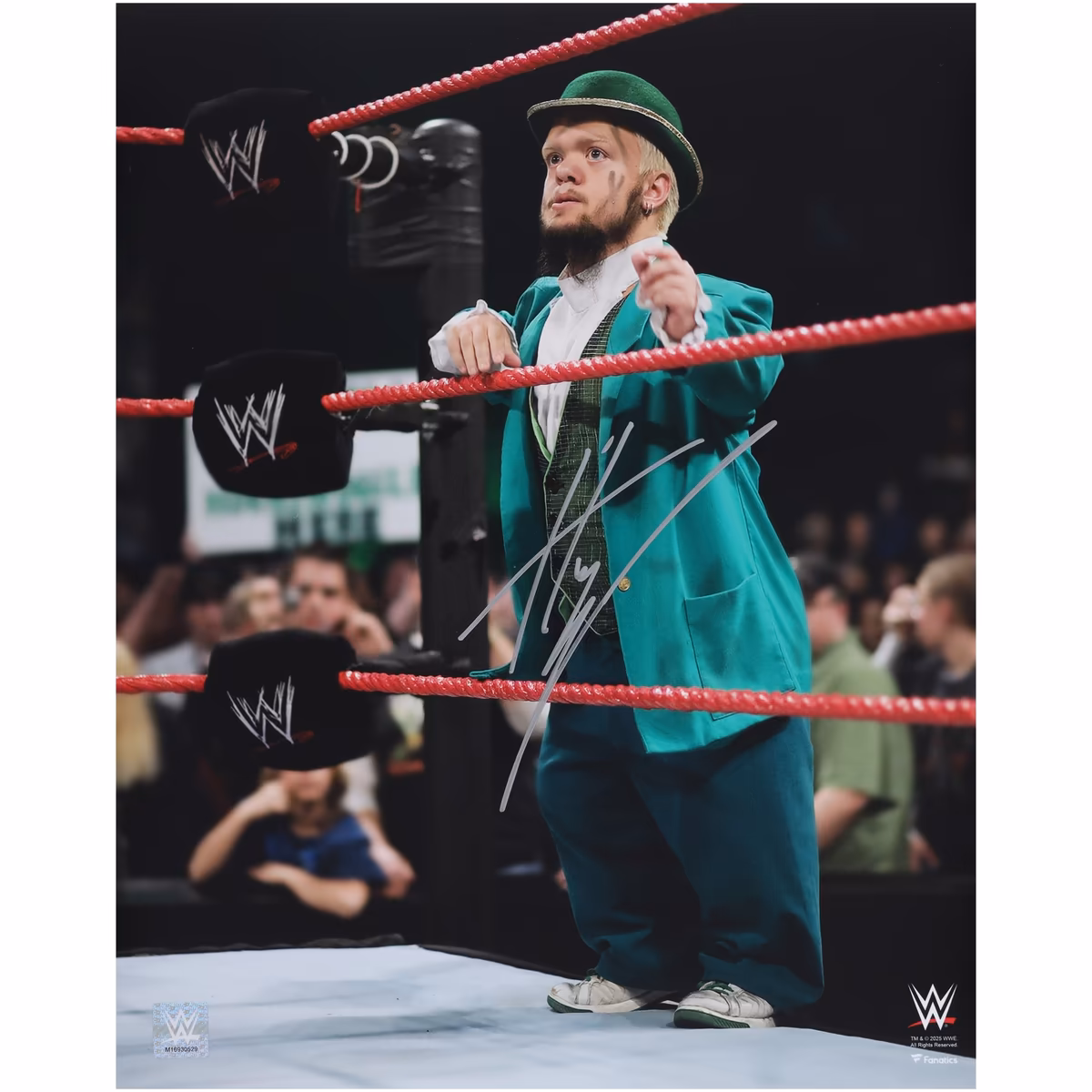 Hornswoggle WWE Autographed 16" x 20" On The Apron Photograph