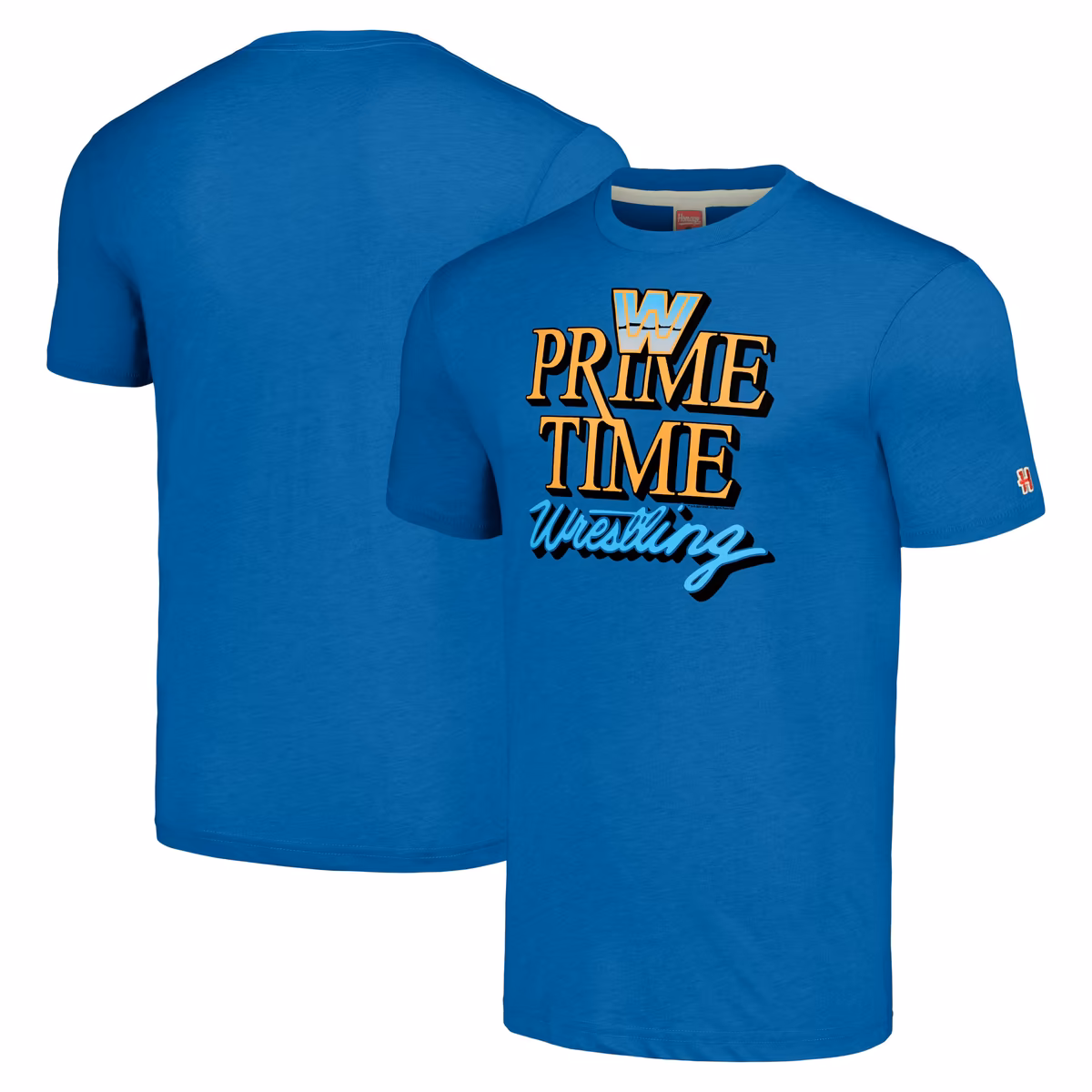Men's Homage Blue WWE Primetime Wrestling Tri-Blend T-Shirt 1 Men's Homage Blue WWE Primetime Wrestling Tri-Blend T-Shirt
