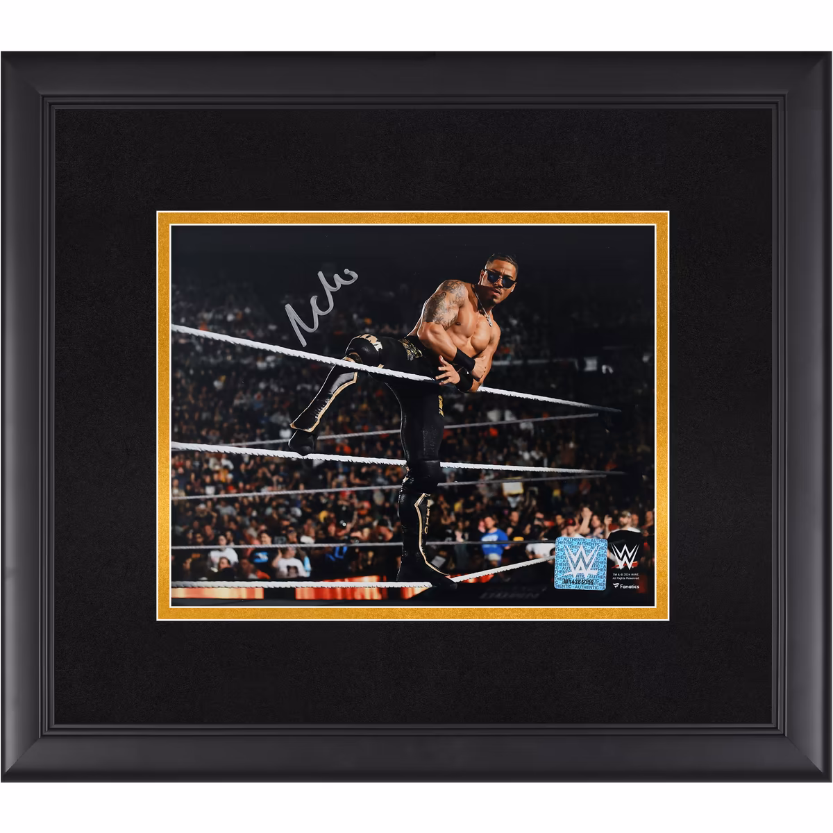 Carmelo Hayes WWE Autographed Framed 8" x 10" Smackdown Debut Photograph