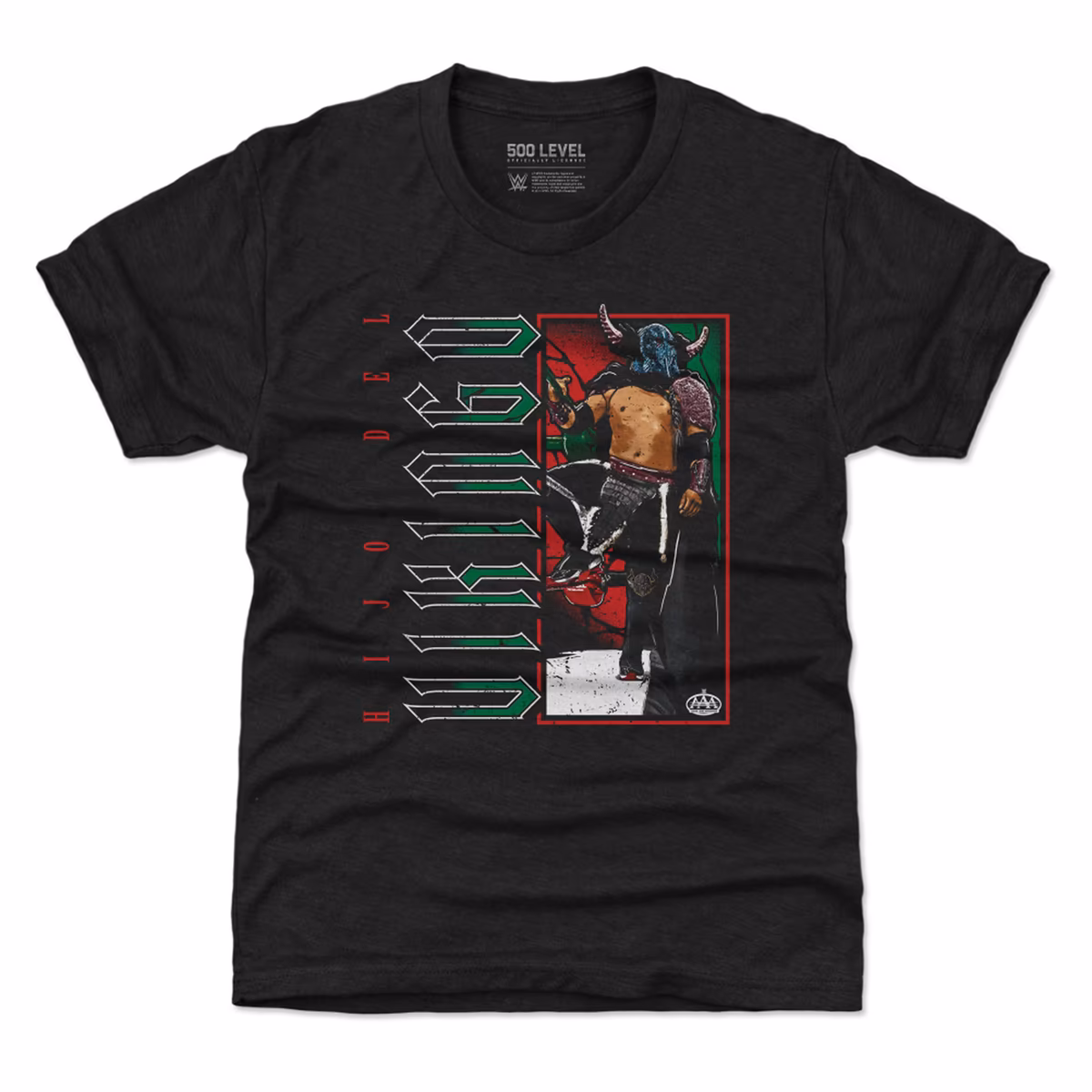 Youth 500 Level Black Hijo Del Vikingo Vertical T-Shirt 2 Youth 500 Level Black Hijo Del Vikingo Vertical T-Shirt