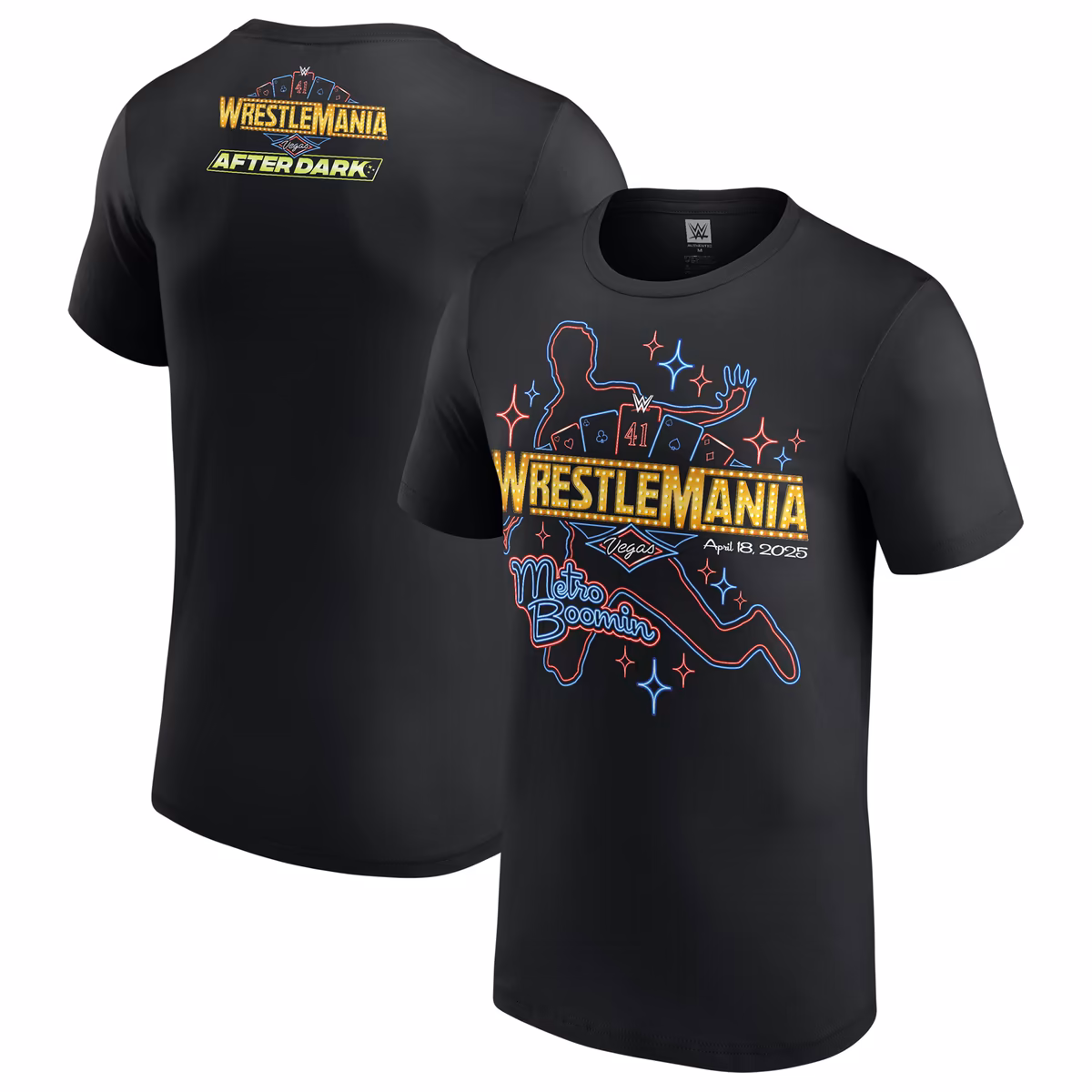 Men's Black WrestleMania 41 Metro Boomin T-Shirt