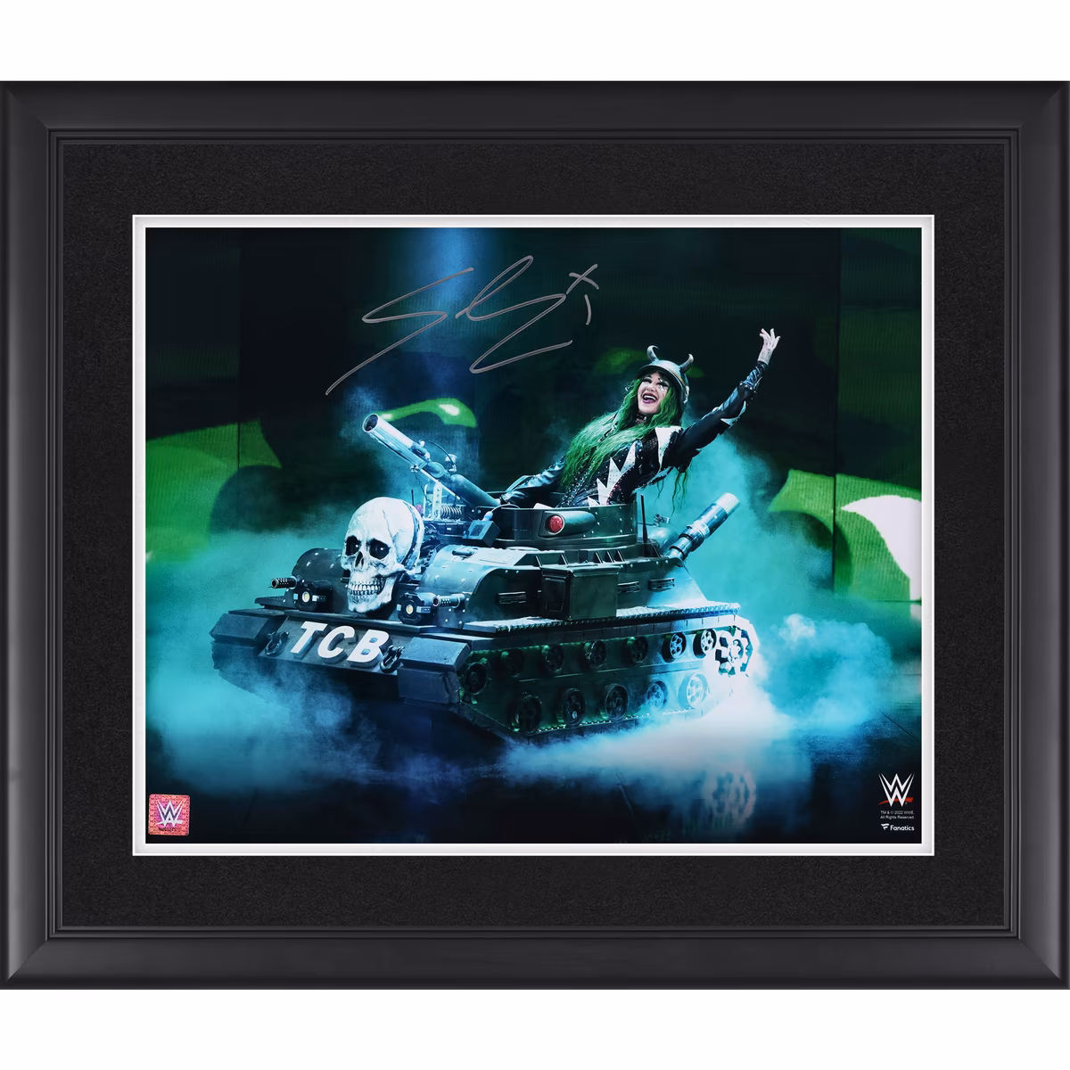 Shotzi Blackheart WWE Autographed Framed 16" x 20" Riding TCB Tank Photograph 7 Shotzi Blackheart WWE Autographed Framed 16" x 20" Riding TCB Tank Photograph