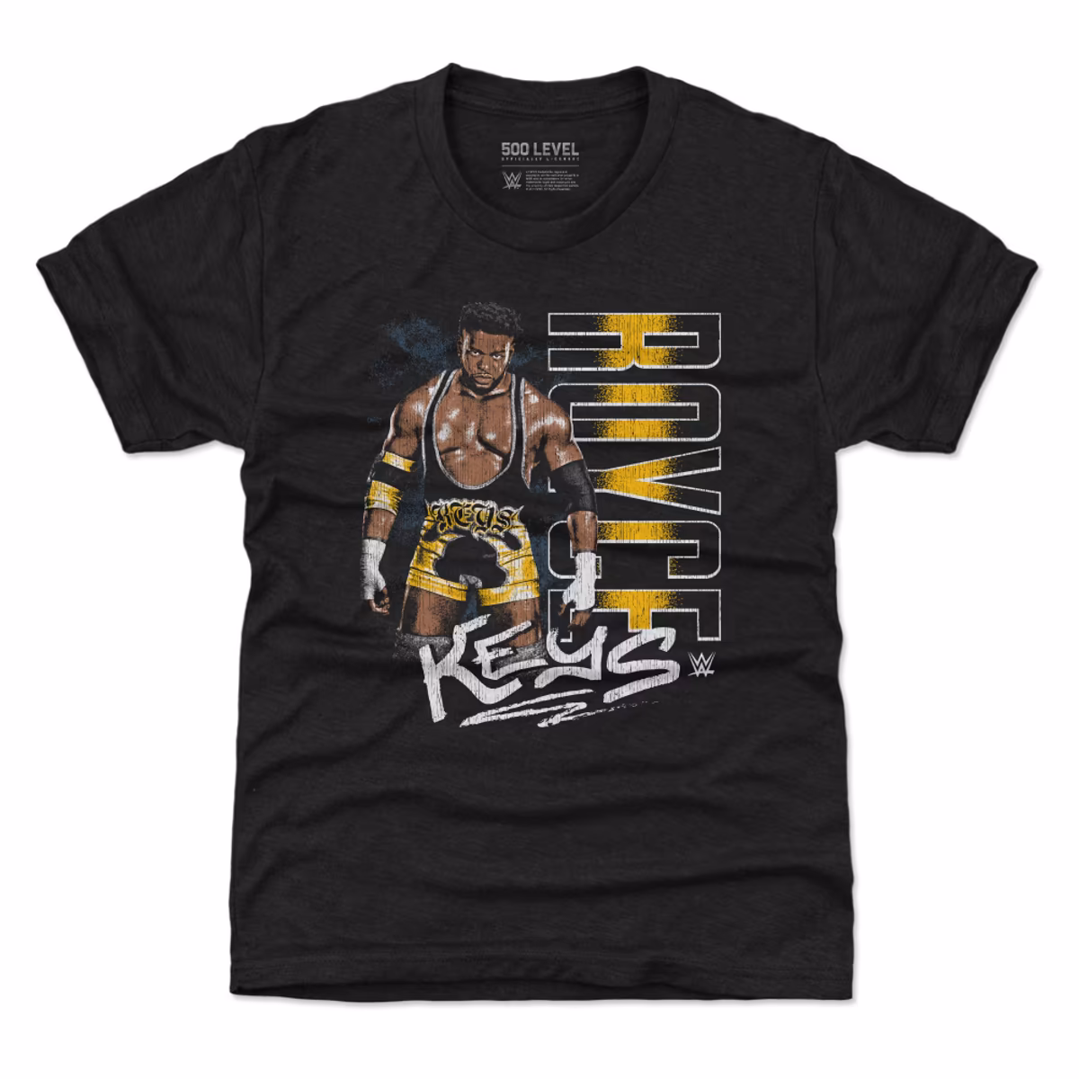 Youth 500 Level Black Royce Keys Vertical Name T-Shirt