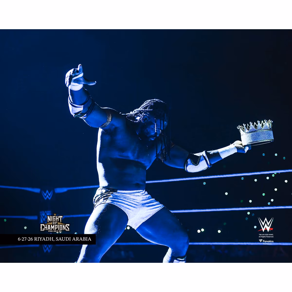 Oba Femi Unsigned 2026 WWE King of the Ring Celebration Photograph 2 Oba Femi Unsigned 2026 WWE King of the Ring Celebration Photograph