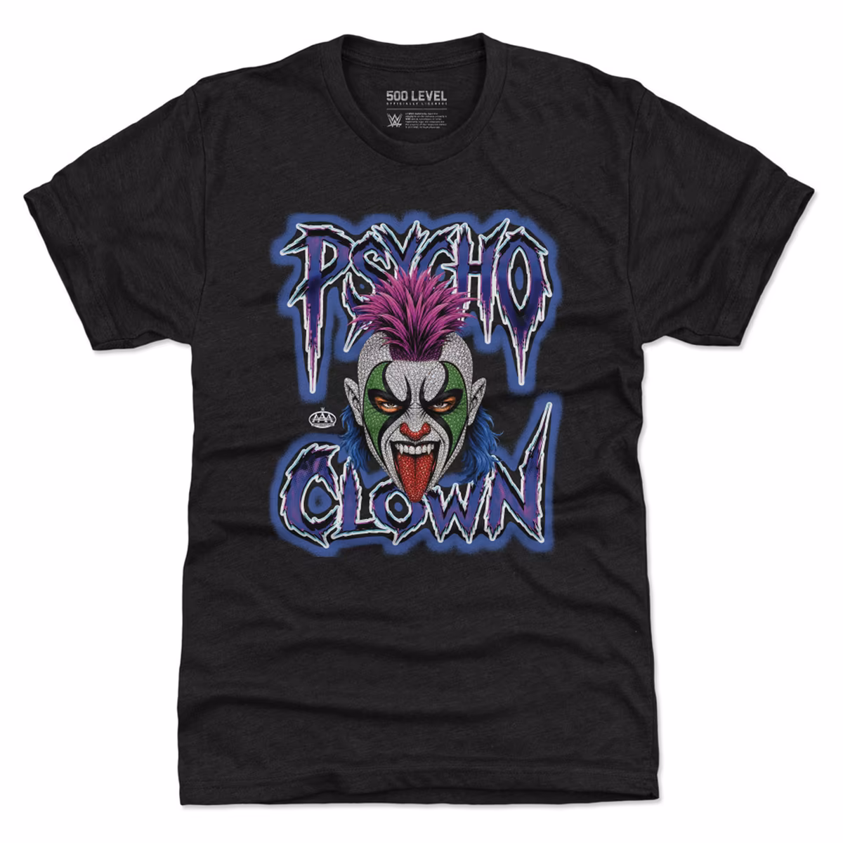 Men's 500 Level Black Psycho Clown Superstar Premium Tri-Blend T-Shirt