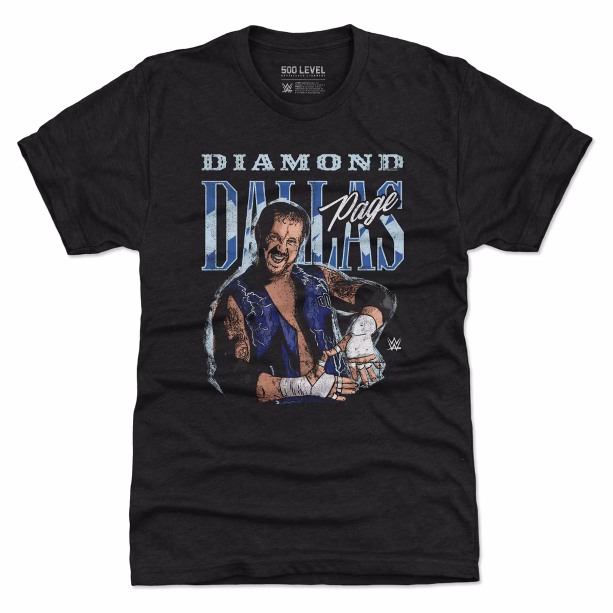 Men's 500 Level Heather Black Diamond Dallas Page Pose Premium Tri-Blend T-Shirt 2 Men's 500 Level Heather Black Diamond Dallas Page Pose Premium Tri-Blend T-Shirt