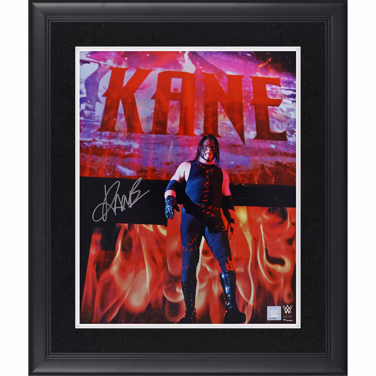 Kane WWE Framed Autographed 16'' x 20'' Vertical Entrance Photograph