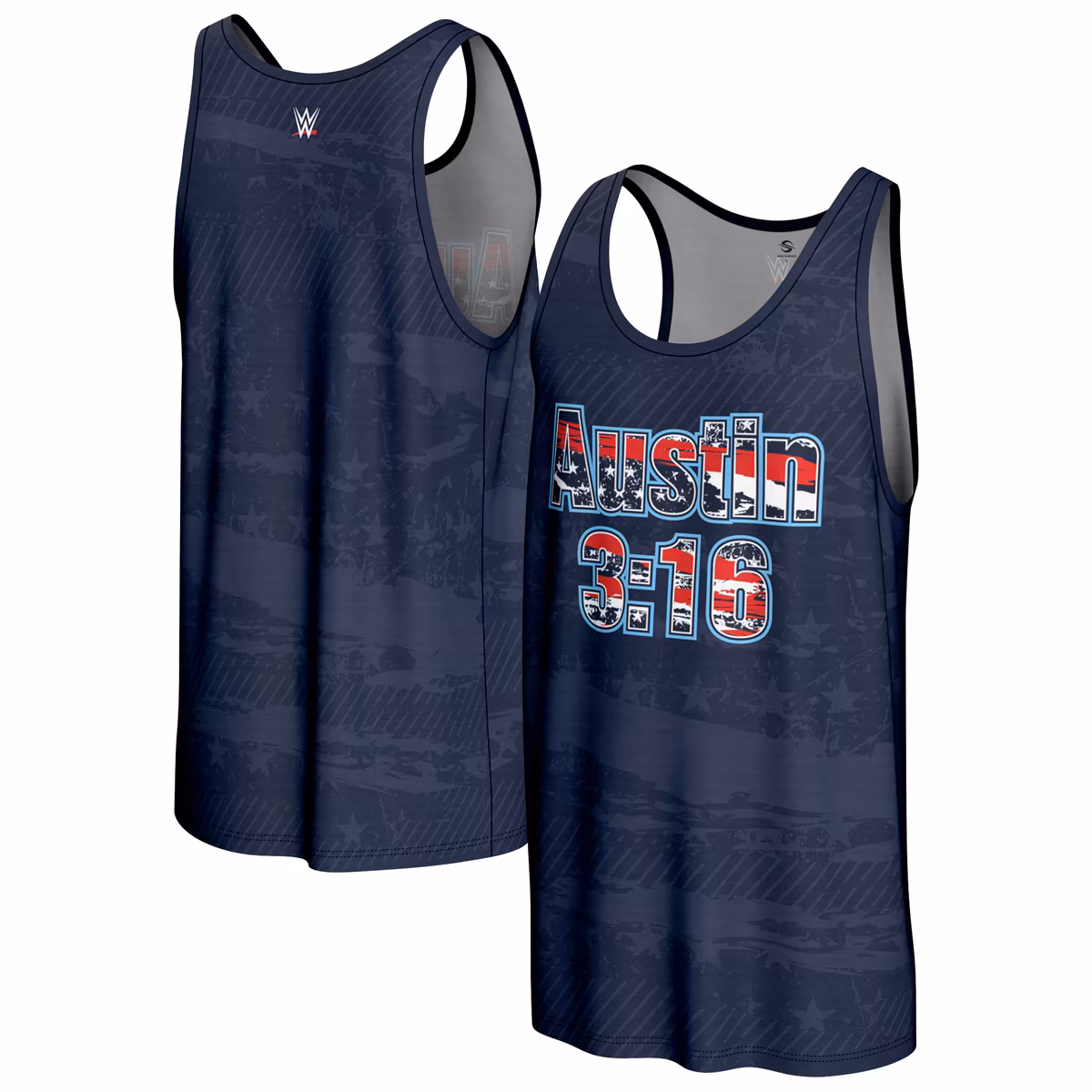Men's ProSphere Navy "Stone Cold" Steve Austin Americana Tank Top