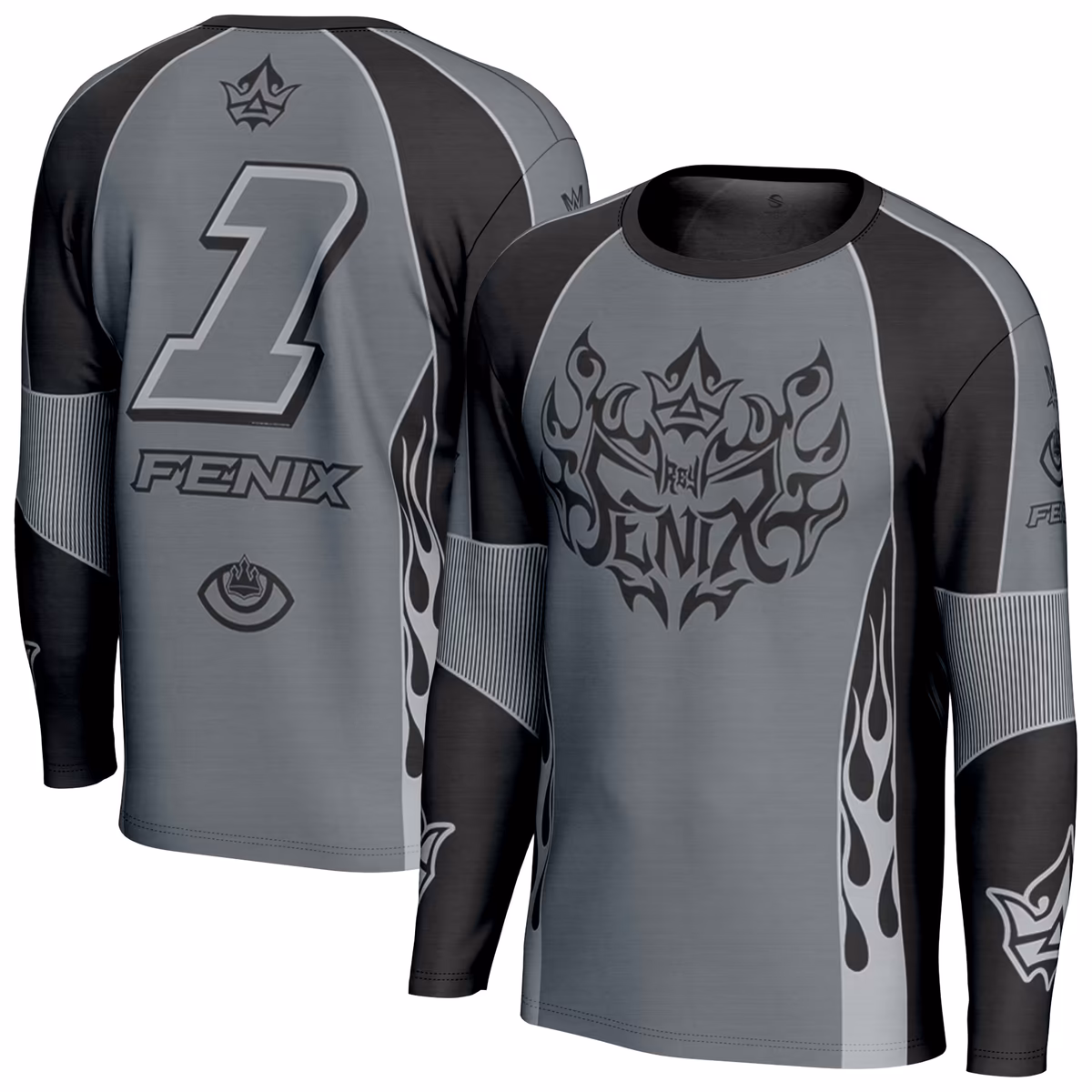 Youth ProSphere Gray/Black Rey Fenix Motocross Long Sleeve Jersey 3 Youth ProSphere Gray/Black Rey Fenix Motocross Long Sleeve Jersey