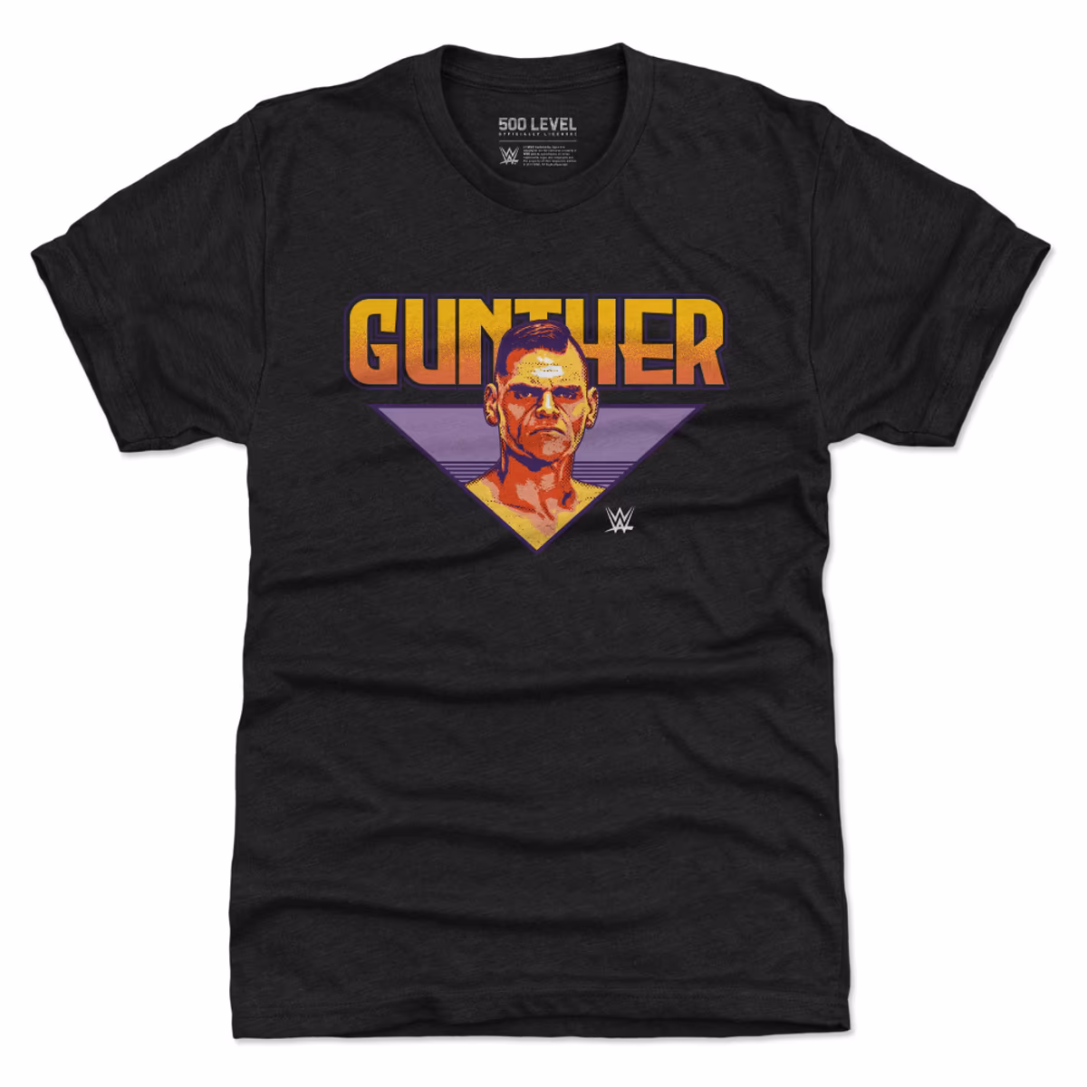 Men's 500 Level Heather Black Gunther Comic Tri-Blend T-Shirt