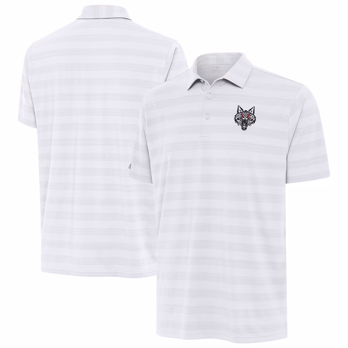 Men's Antigua White Jacob Fatu Tunnel Polo 2 Men's Antigua White Jacob Fatu Tunnel Polo