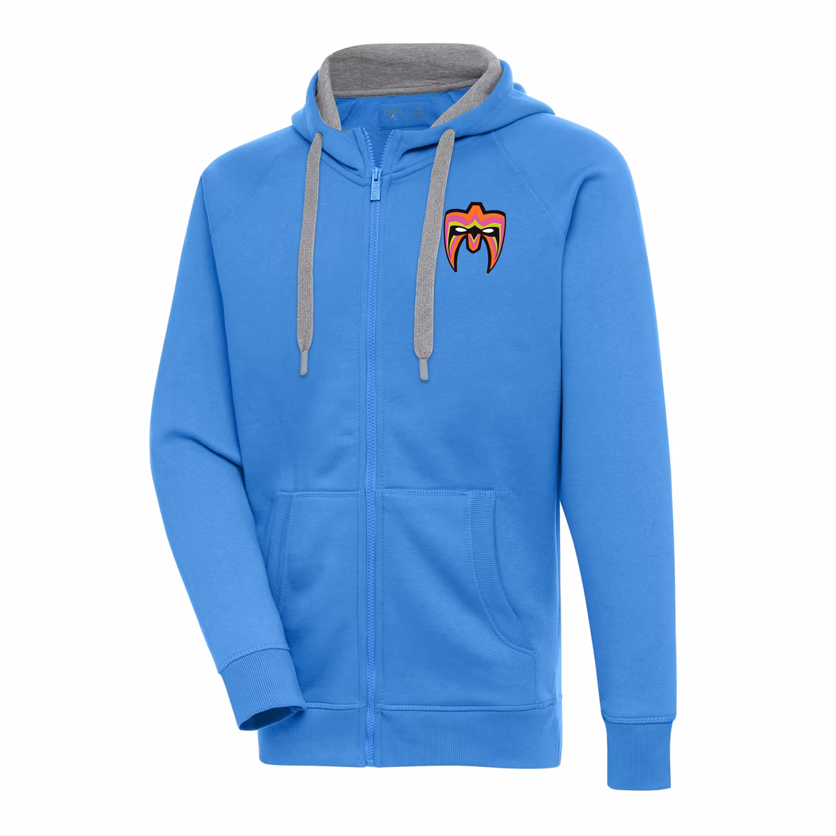 Men's Antigua Powder Blue The Ultimate Warrior Victory Full-Zip Hoodie 2 Men's Antigua Powder Blue The Ultimate Warrior Victory Full-Zip Hoodie