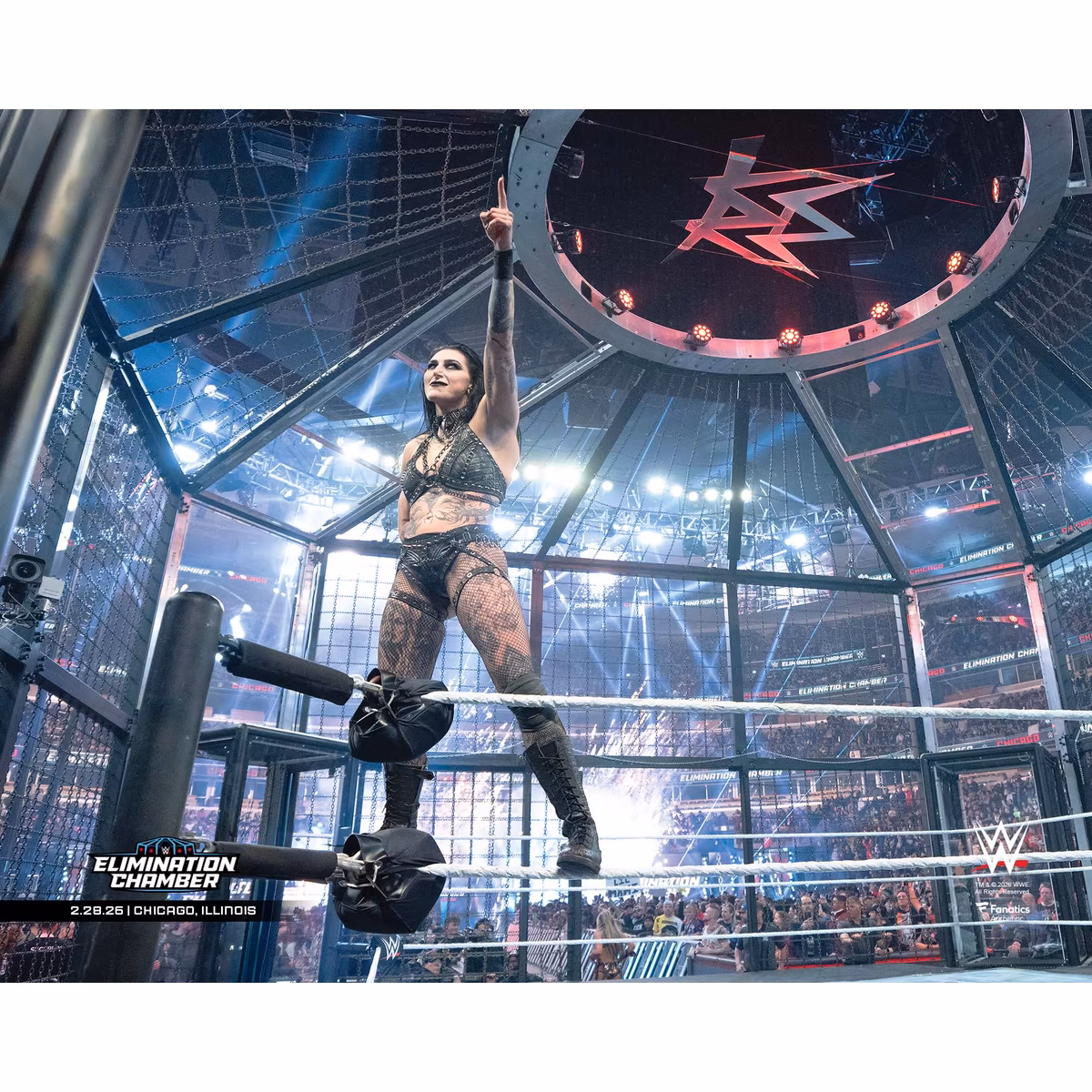 Rhea Ripley WWE Unsigned 2026 Women's Elimination Chamber Winner Photograph