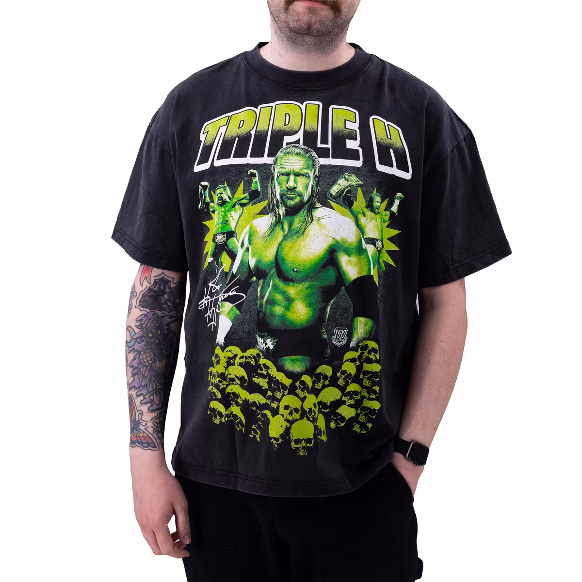 Men's Ripple Junction Black Triple H The Game T-Shirt