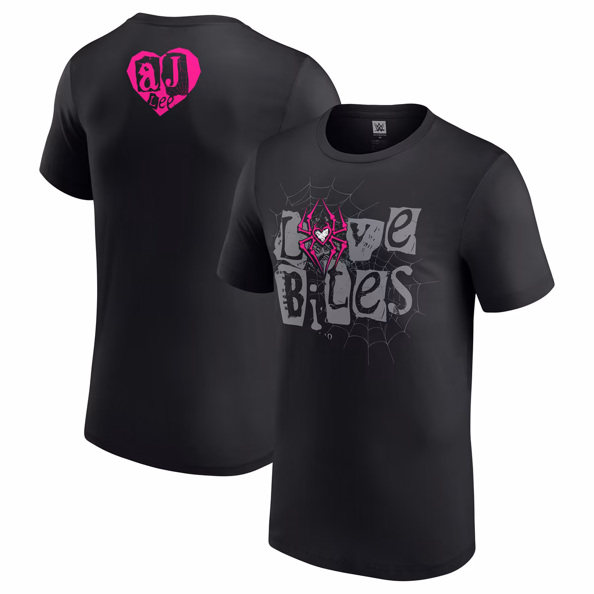 Men's Black AJ Lee Love Bites Retro T-Shirt