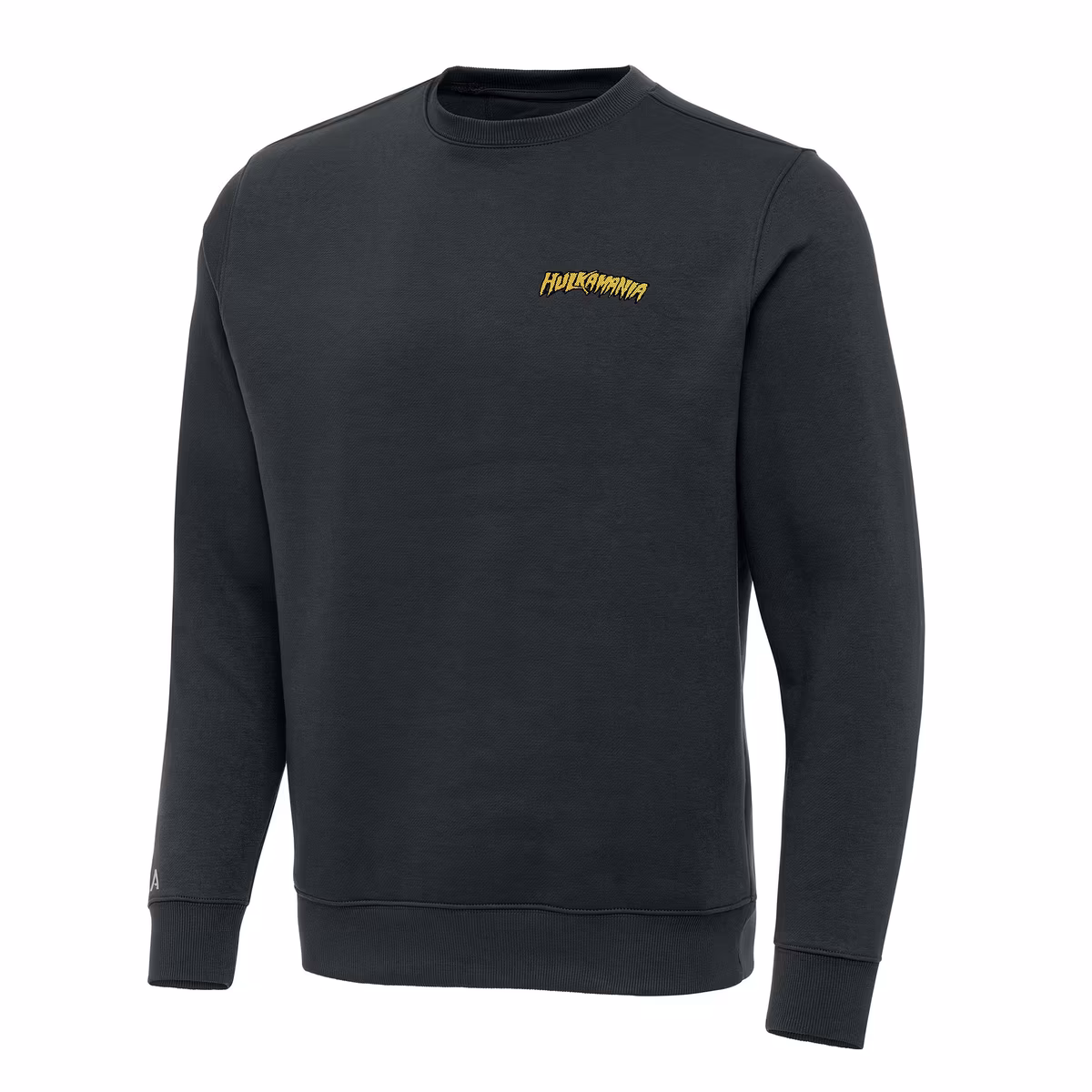 Men's Antigua Charcoal Hulk Hogan Victory Crew Pullover Sweatshirt
