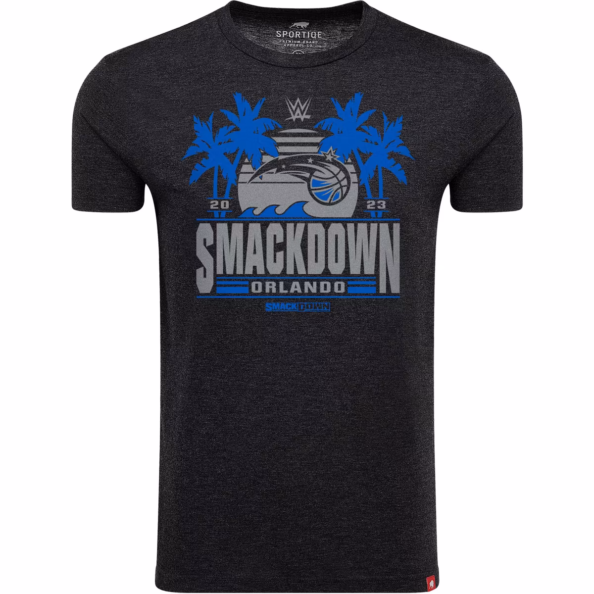 Men's Sportiqe Black SmackDown x Orlando Magic Tri-Blend T-Shirt