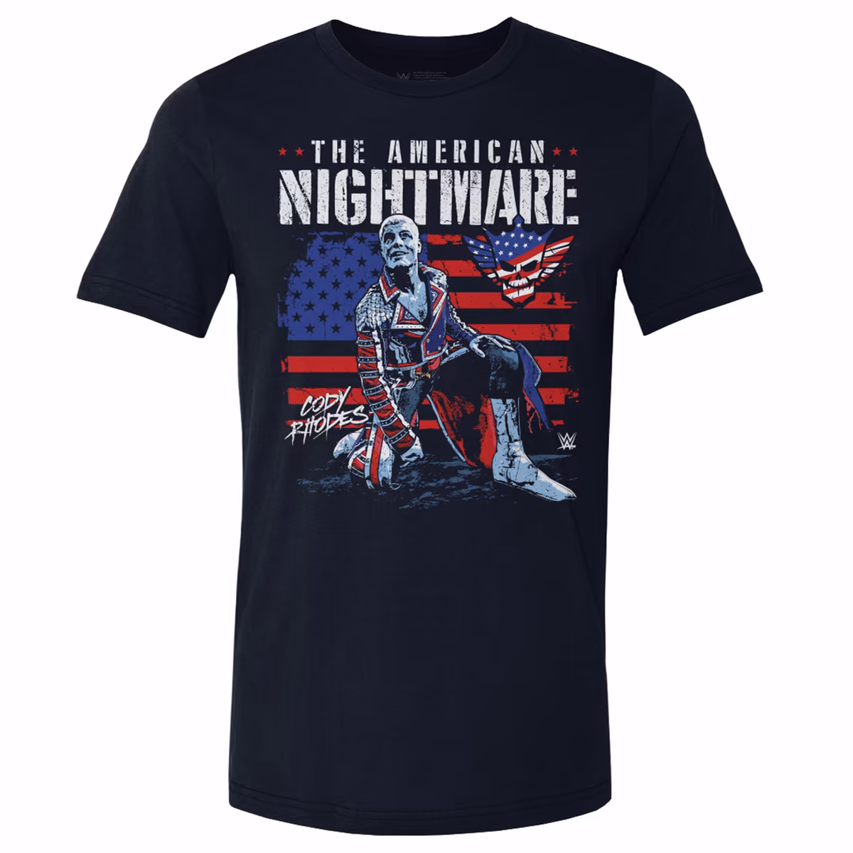 Men's 500 Level Navy Cody Rhodes American Flag T-Shirt 2 Men's 500 Level Navy Cody Rhodes American Flag T-Shirt