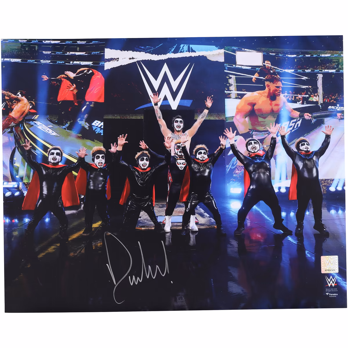 Danhausen WWE Autographed 16" x 20" Entrance with Minihausens Photograph
