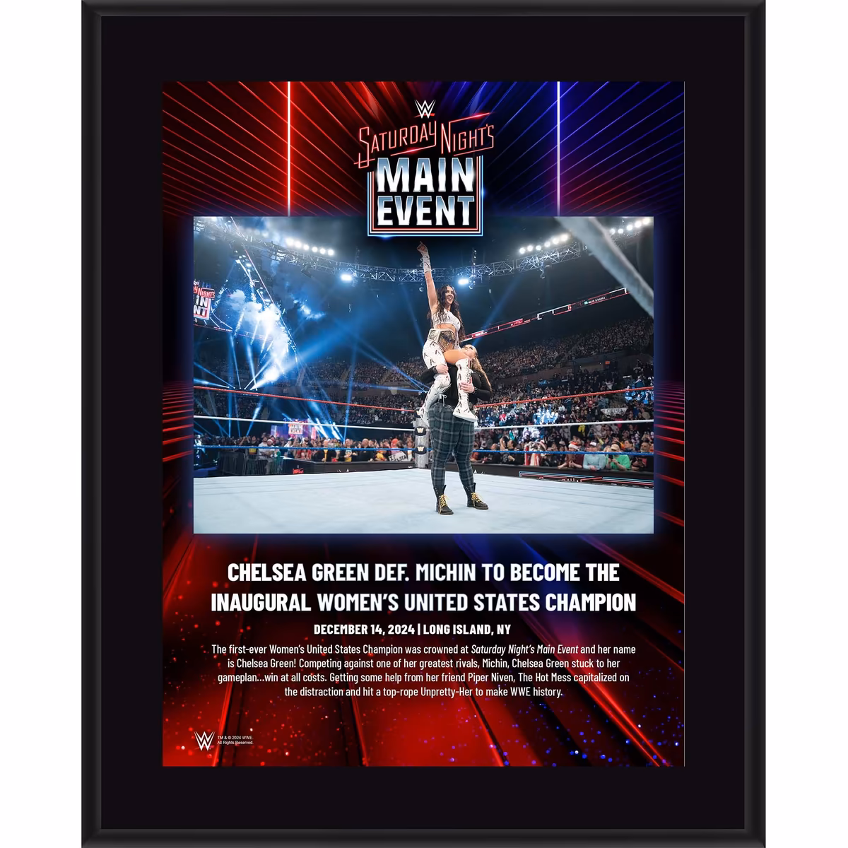 Chelsea Green WWE 10.5" x 13" Saturday Night's Main Event Sublimated Plaque
