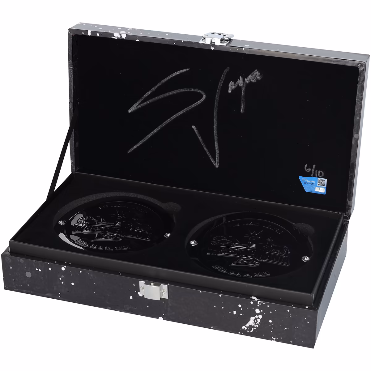 Stephanie Vaquer WWE Autographed WrestleMania 42 Side Plate Set In Gift Box - Limited Edition of 10