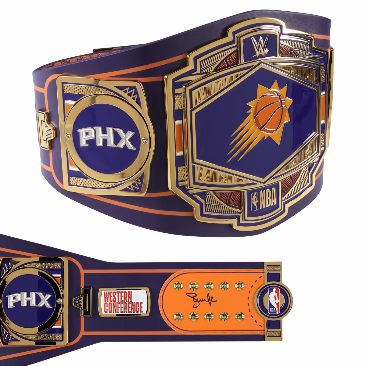 Steve Nash Phoenix Suns Autographed WWE Legacy Title Belt