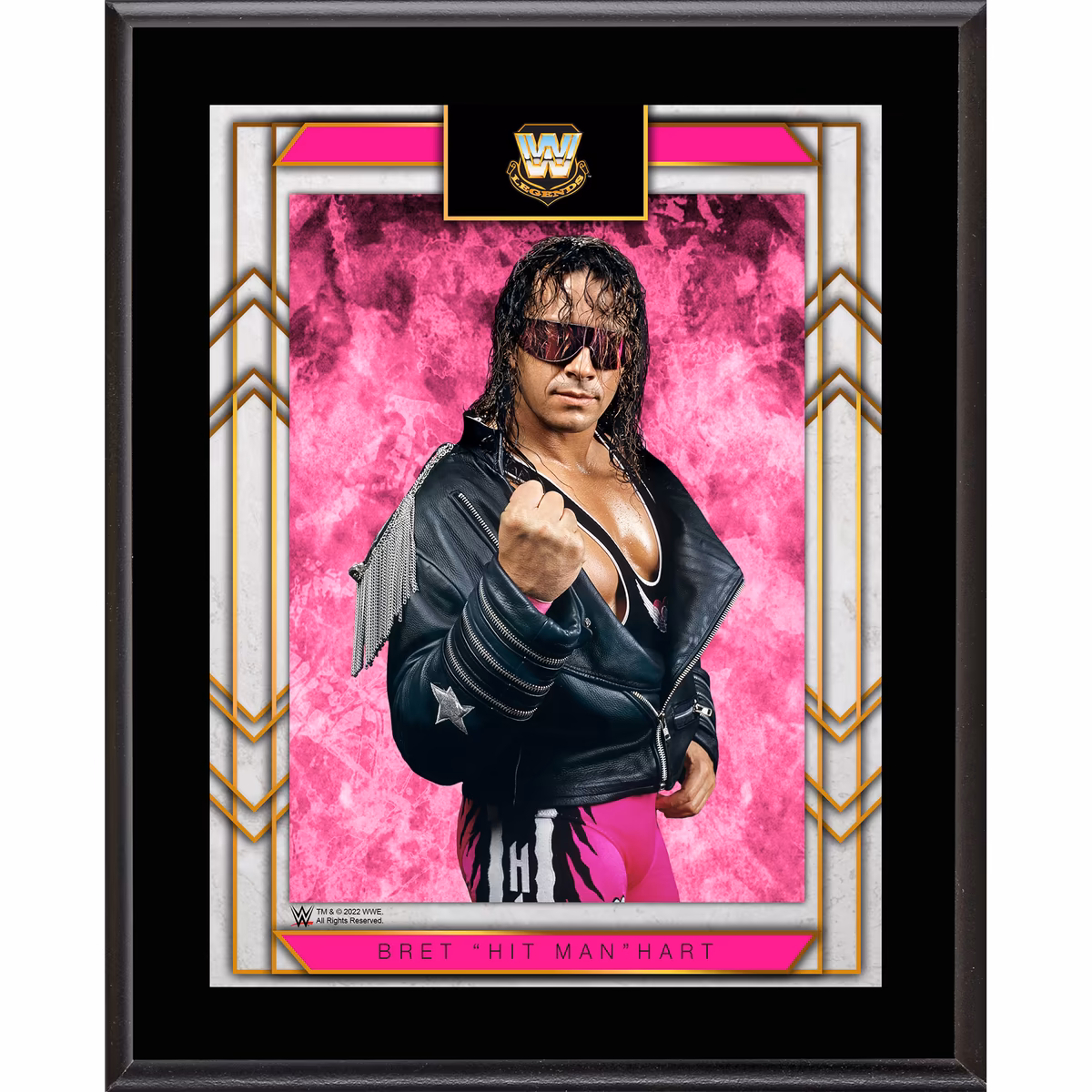 Bret Hart 10.5" x 13" Sublimated Plaque