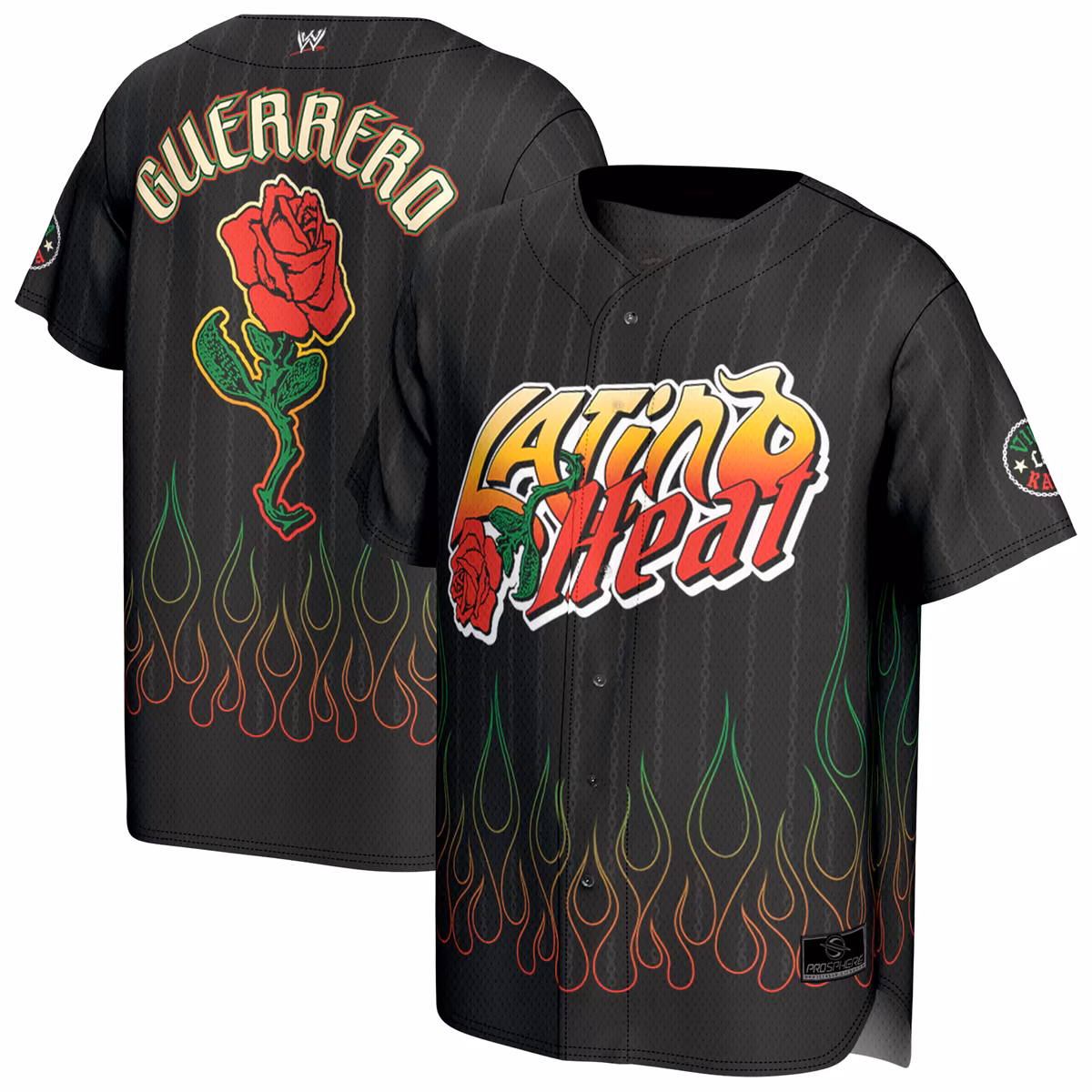 Men's ProSphere Black Eddie Guerrero Latino Heat Baseball Jersey
