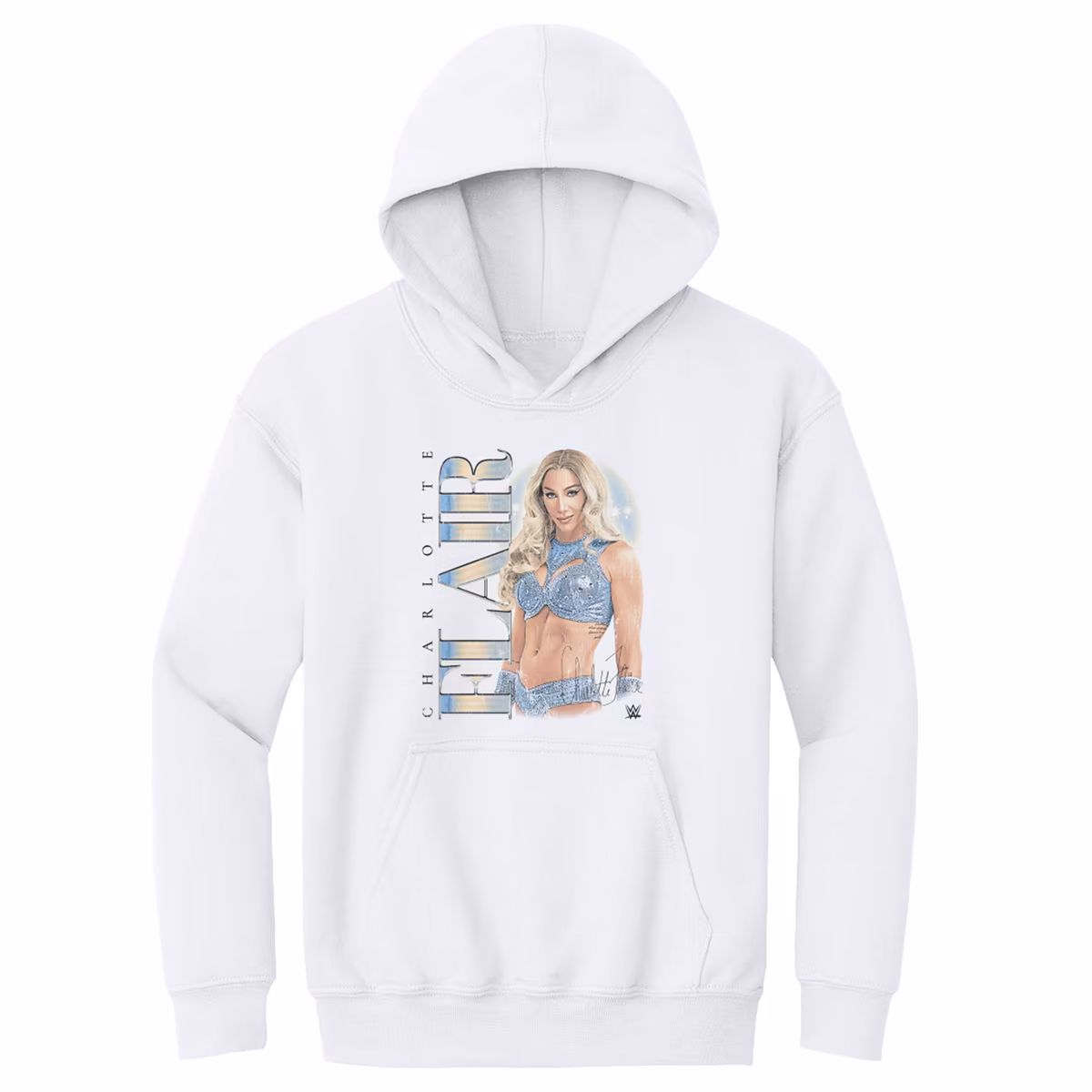 Youth 500 Level White Charlotte Flair Vintage Hoodie