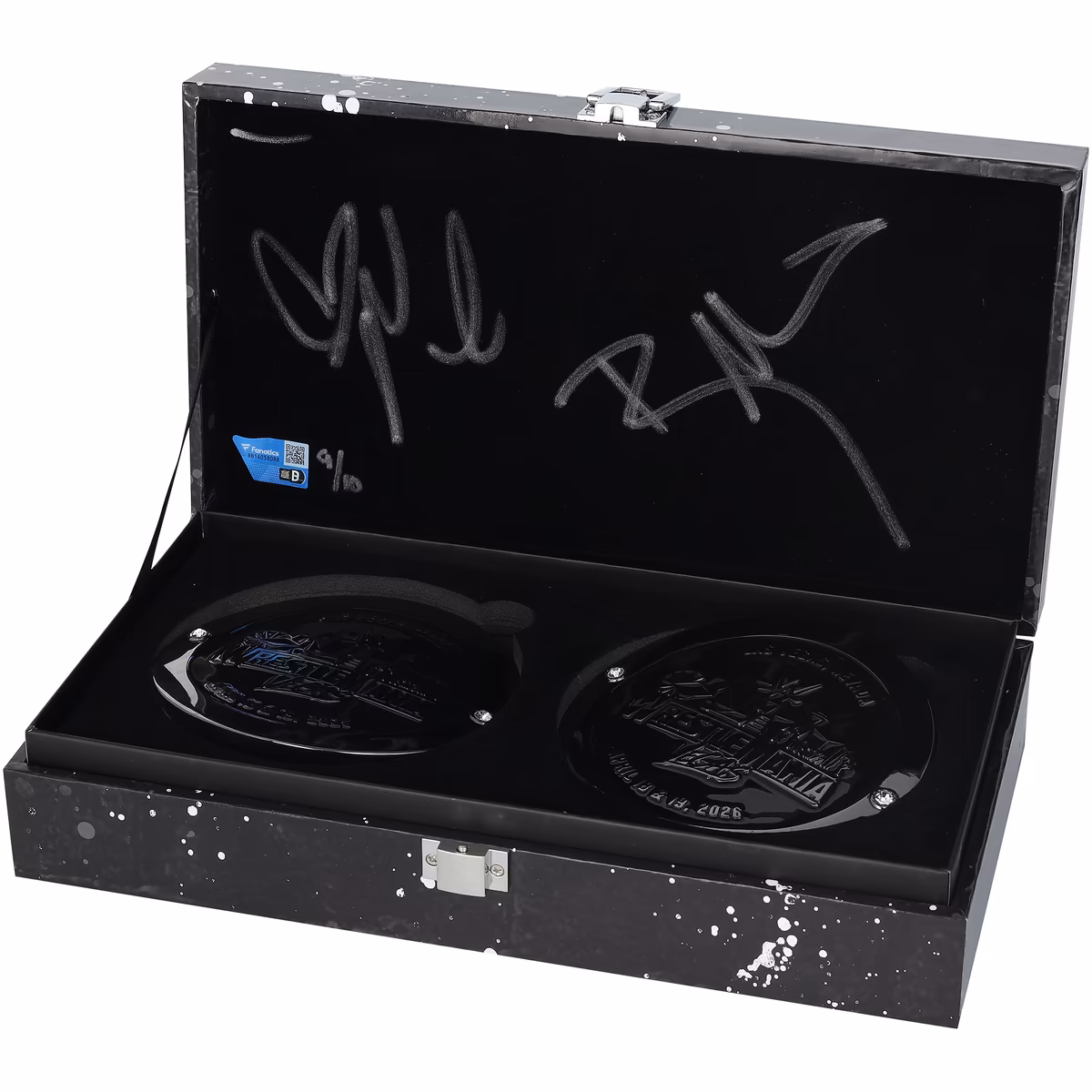 Nikki & Brie Bella WWE Autographed WrestleMania 42 Side Plate Set In Gift Box - Limited Edition of 10