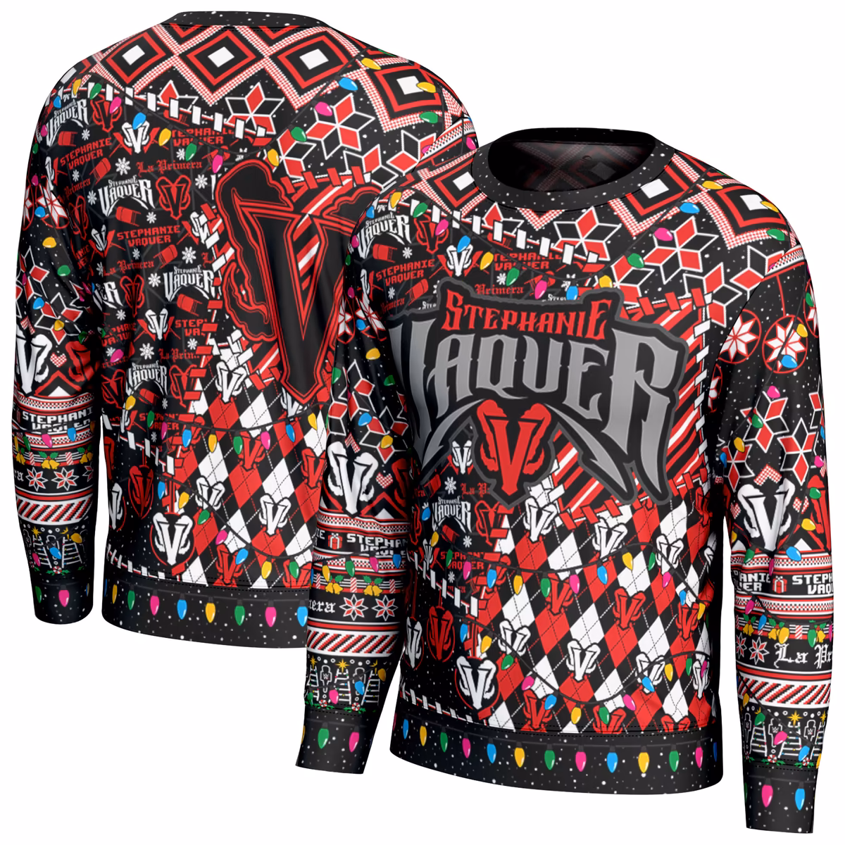 Youth ProSphere Black Stephanie Vaquer Holiday Sweater