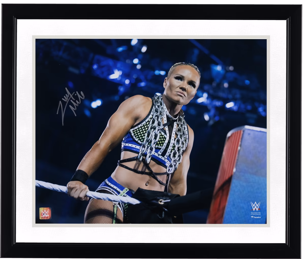 Ivy Nile WWE Autographed 16" x 20" Standing on Ropes Photograph 3 Ivy Nile WWE Autographed 16" x 20" Standing on Ropes Photograph