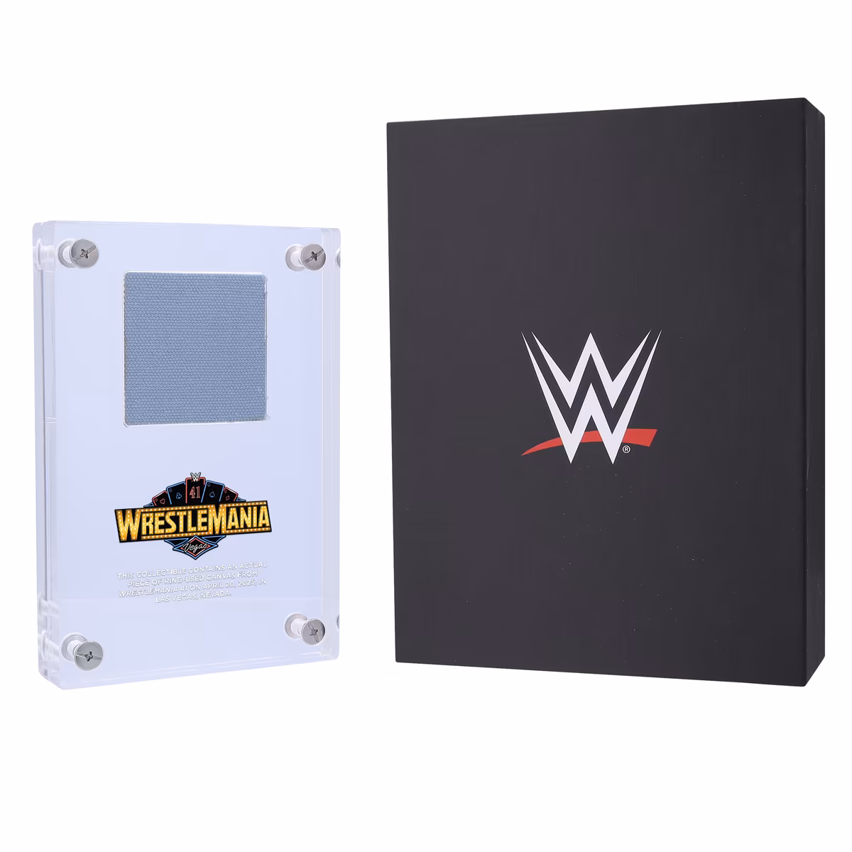 WrestleMania 41 Acrylic Display Case with Match-Used Canvas from Night 2 2 WrestleMania 41 Acrylic Display Case with Match-Used Canvas from Night 2