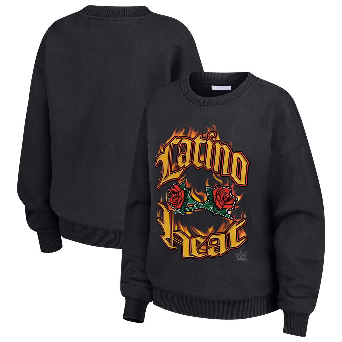 Women's WEAR by Erin Andrews Black Eddie Guerrero Oversized Sweatshirt